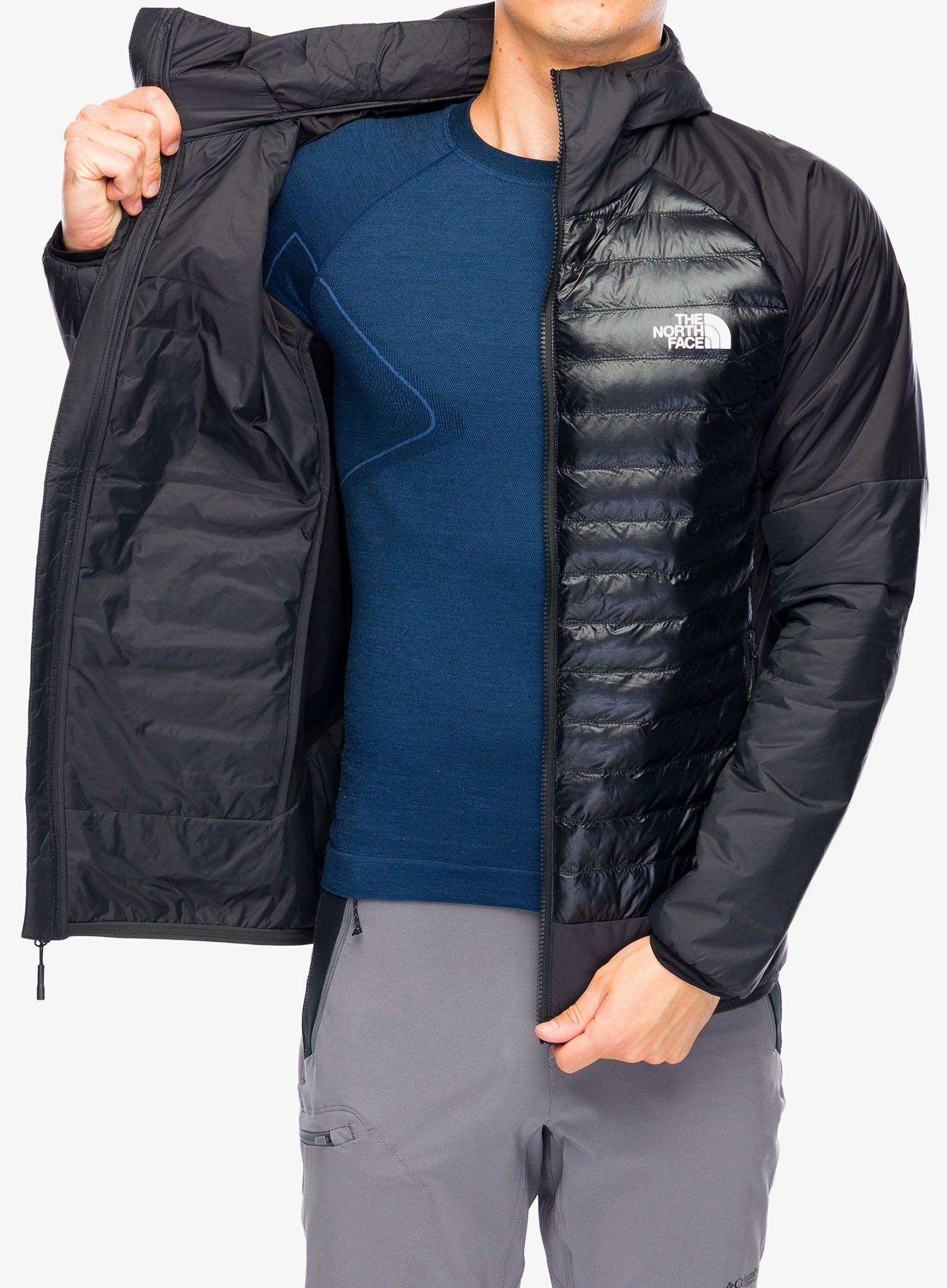Hybridní bunda The North Face Macugnaga Hybrid Insulation - asphalt grey/tnf black