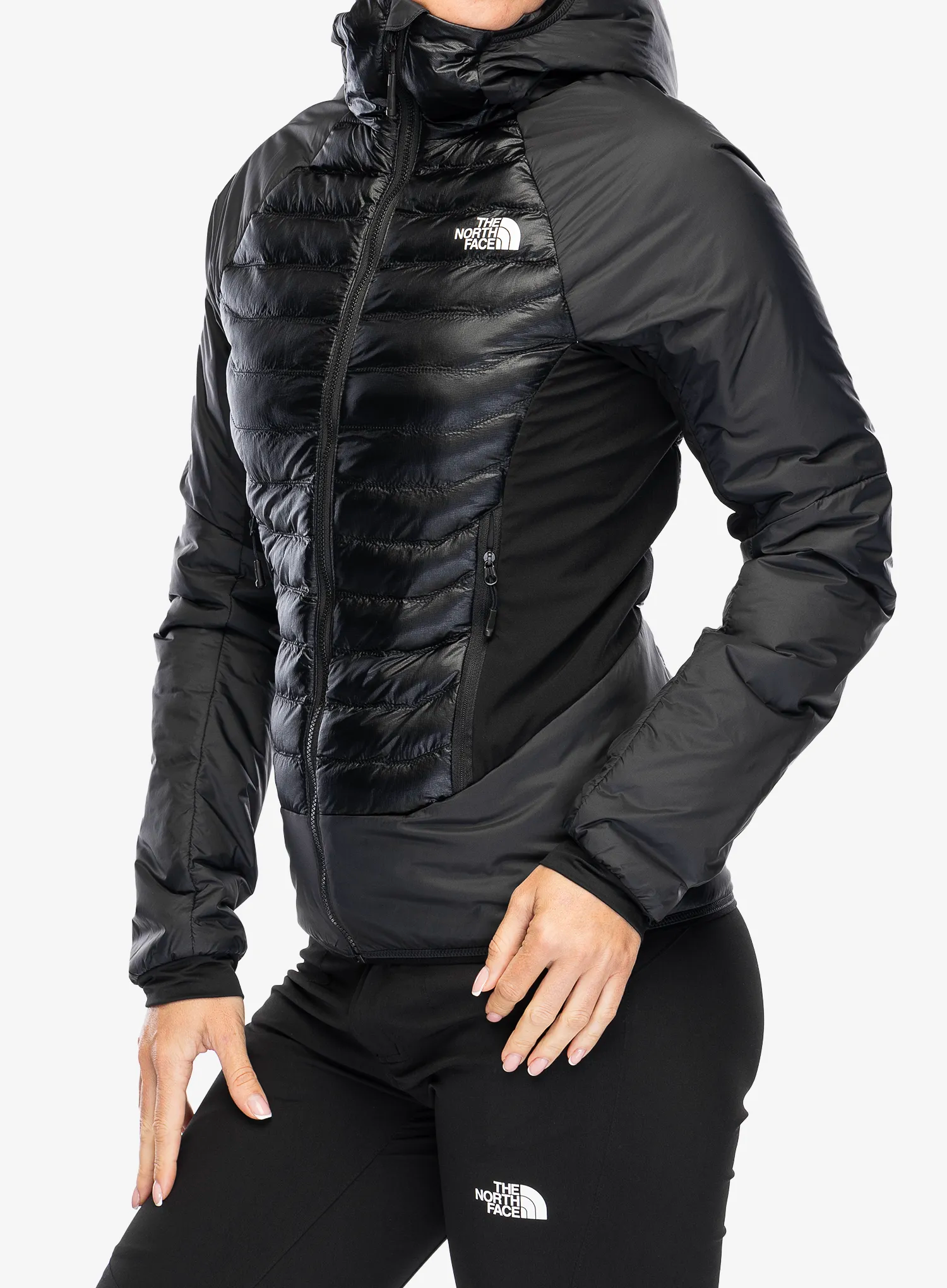 Hybridní bunda dámská The North Face Macugnaga Hybrid Insulation - asphalt grey/tnf black
