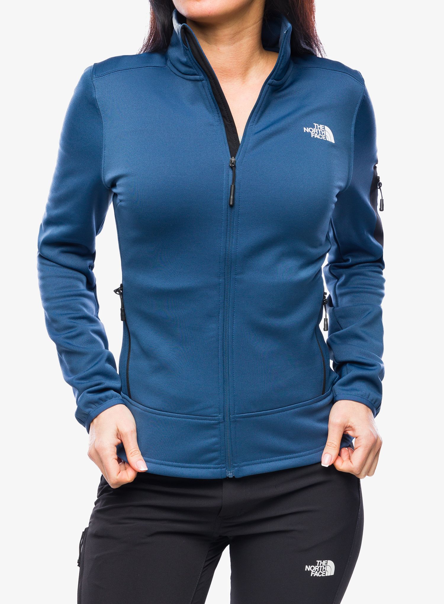 Dámská mikina na zip The North Face Mistyescape Fleece - shady blue/tnf black