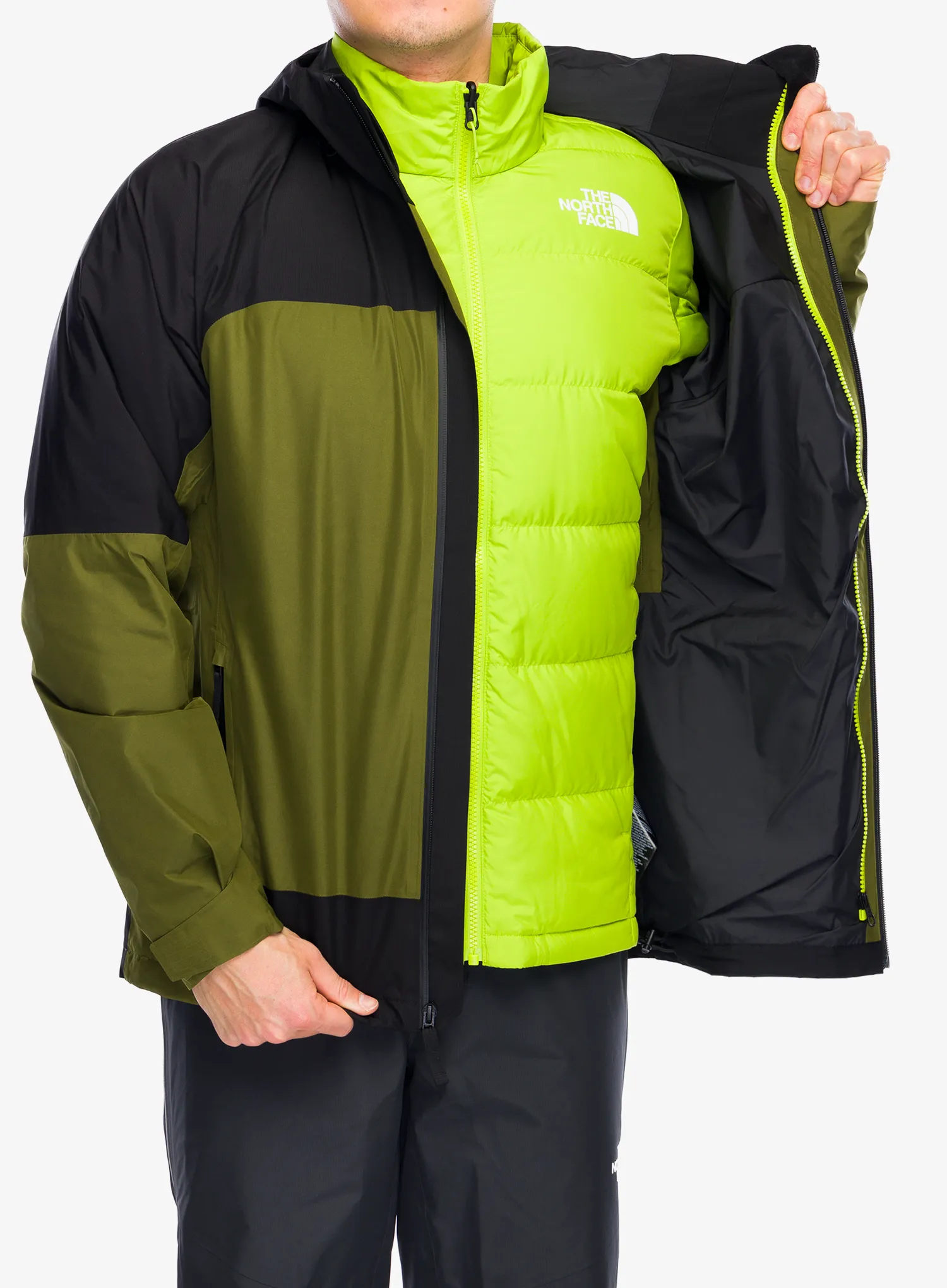 Bunda 3v1 The North Face Mountain Light Triclimate GTX Jacket - forest olive/tnf black