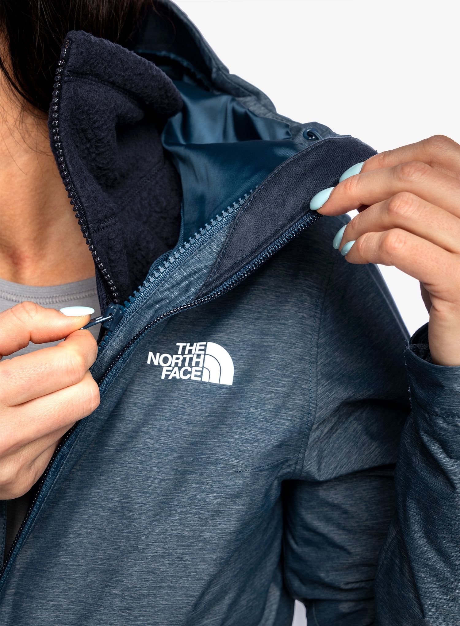 Dámská bunda The North Face New Fleece Triclimate - m.blue