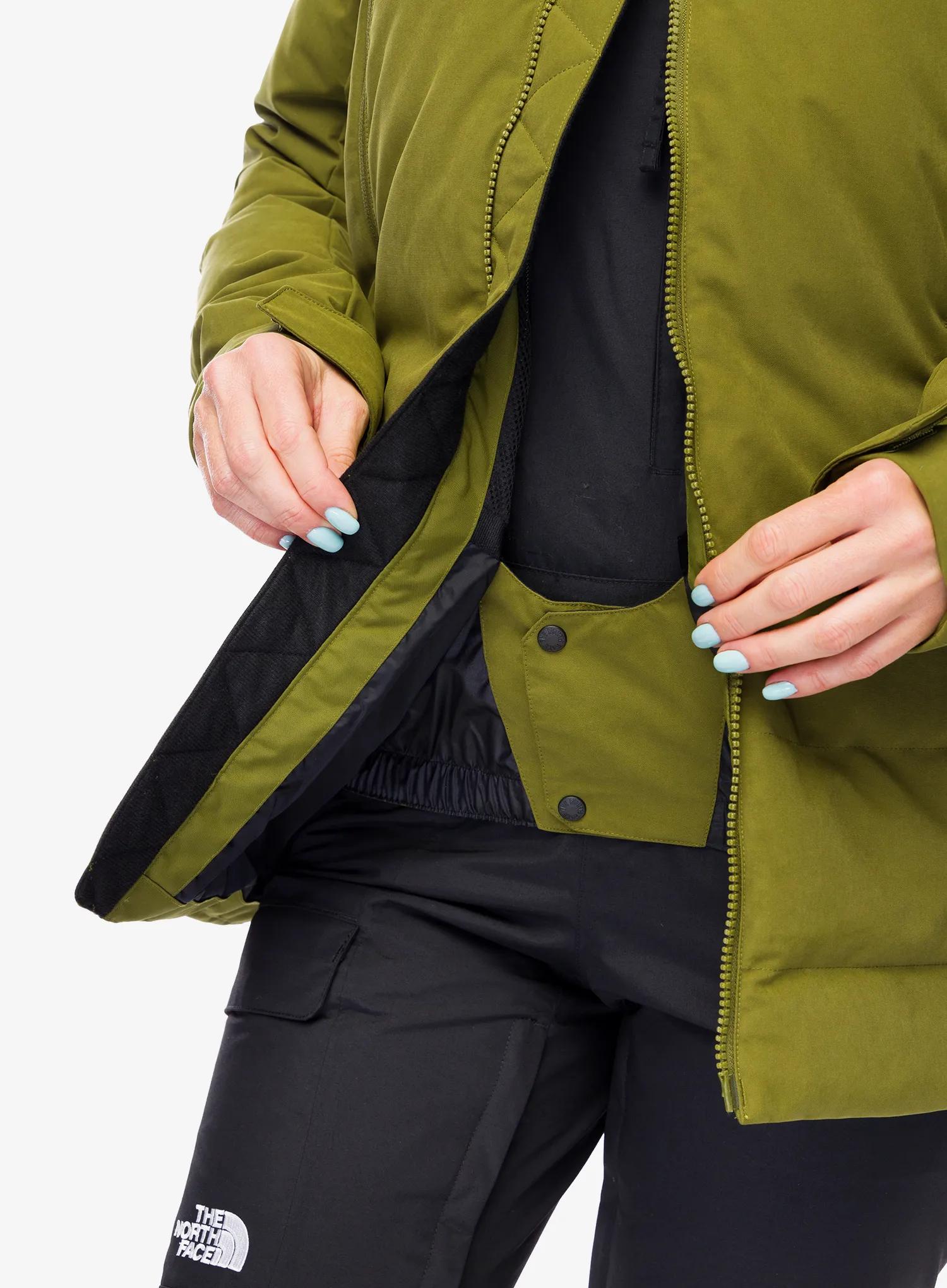Dámská lyžařská bunda The North Face Pallie Down Jacket - forest olive/forest olive