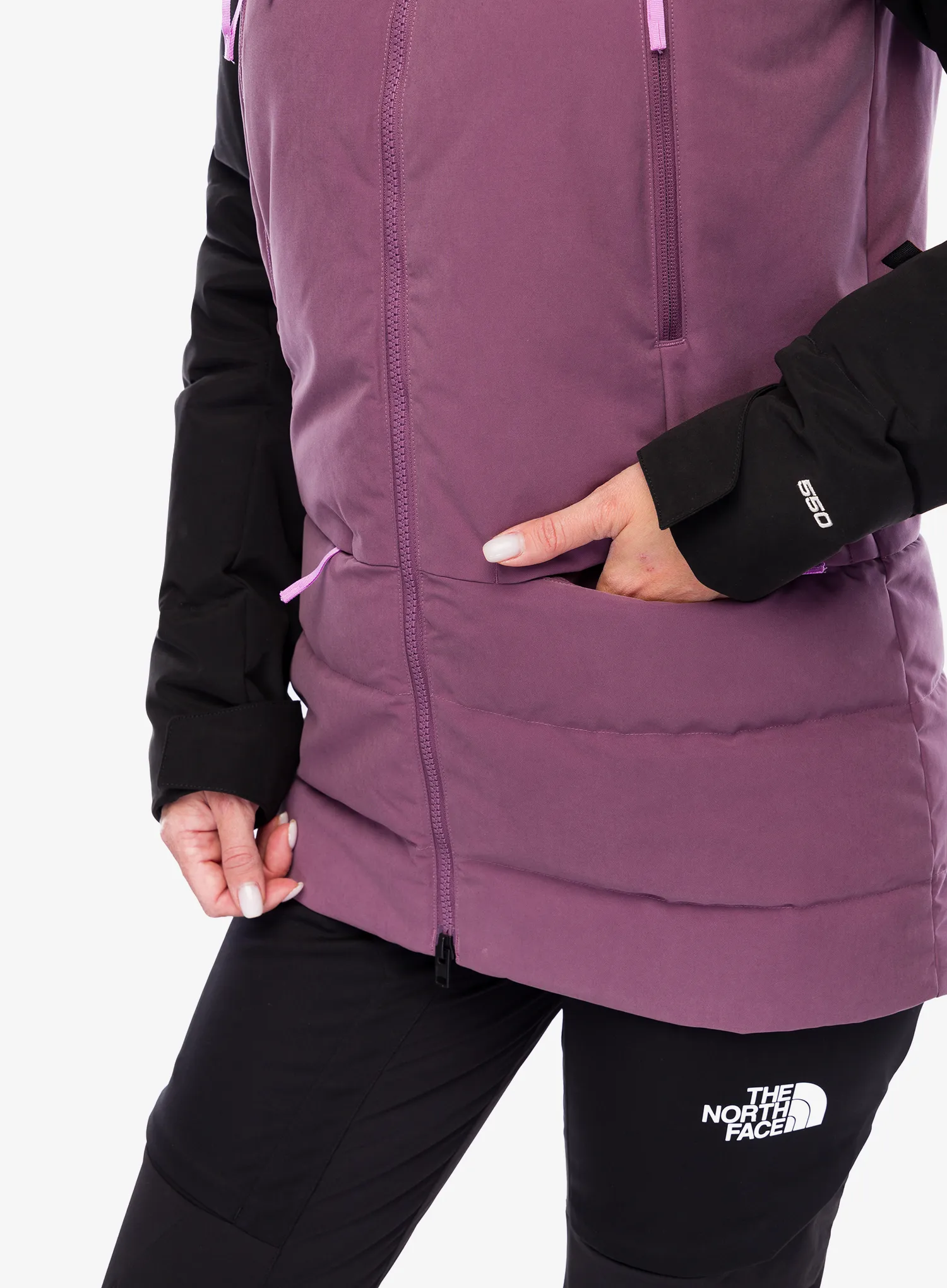 Dámská lyžařská bunda The North Face Pallie Down Jacket - midnight mauve/tnf black