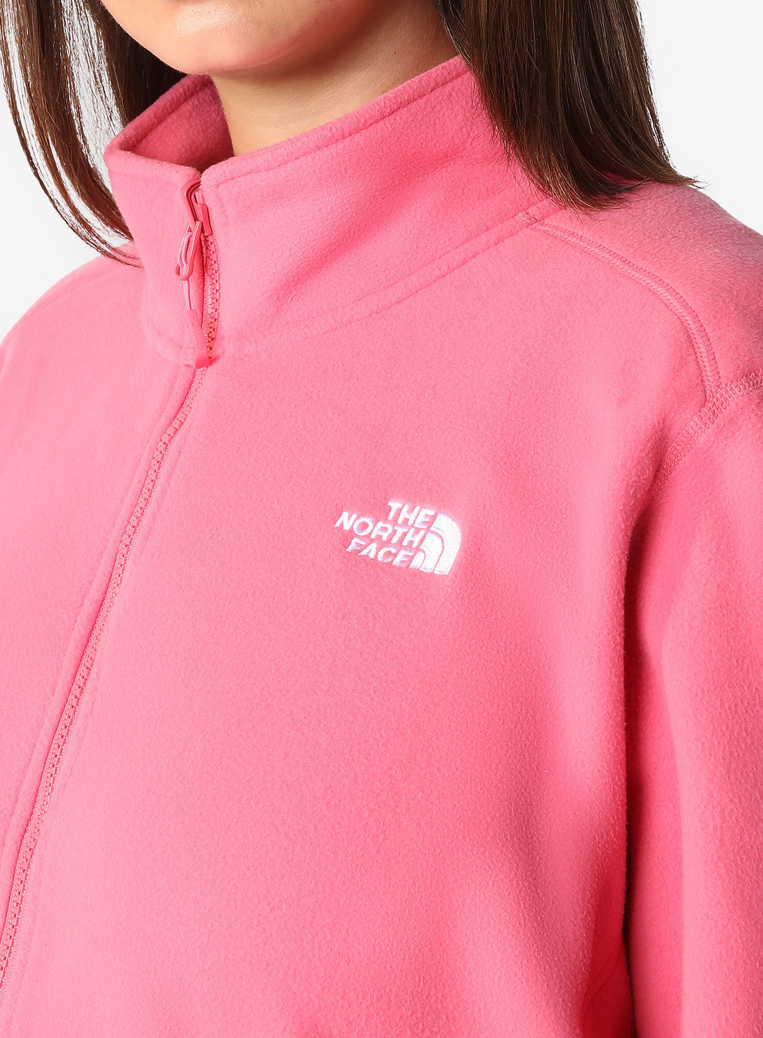 Fleece mikina dámská The North Face Plus 100 Glacier Full Zip - cosmo pink