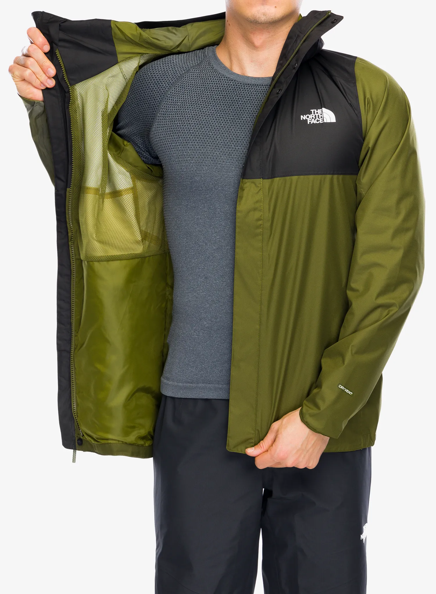 Bunda do deště The North Face Quest Zip-In Jacket - forest olive/tnf black