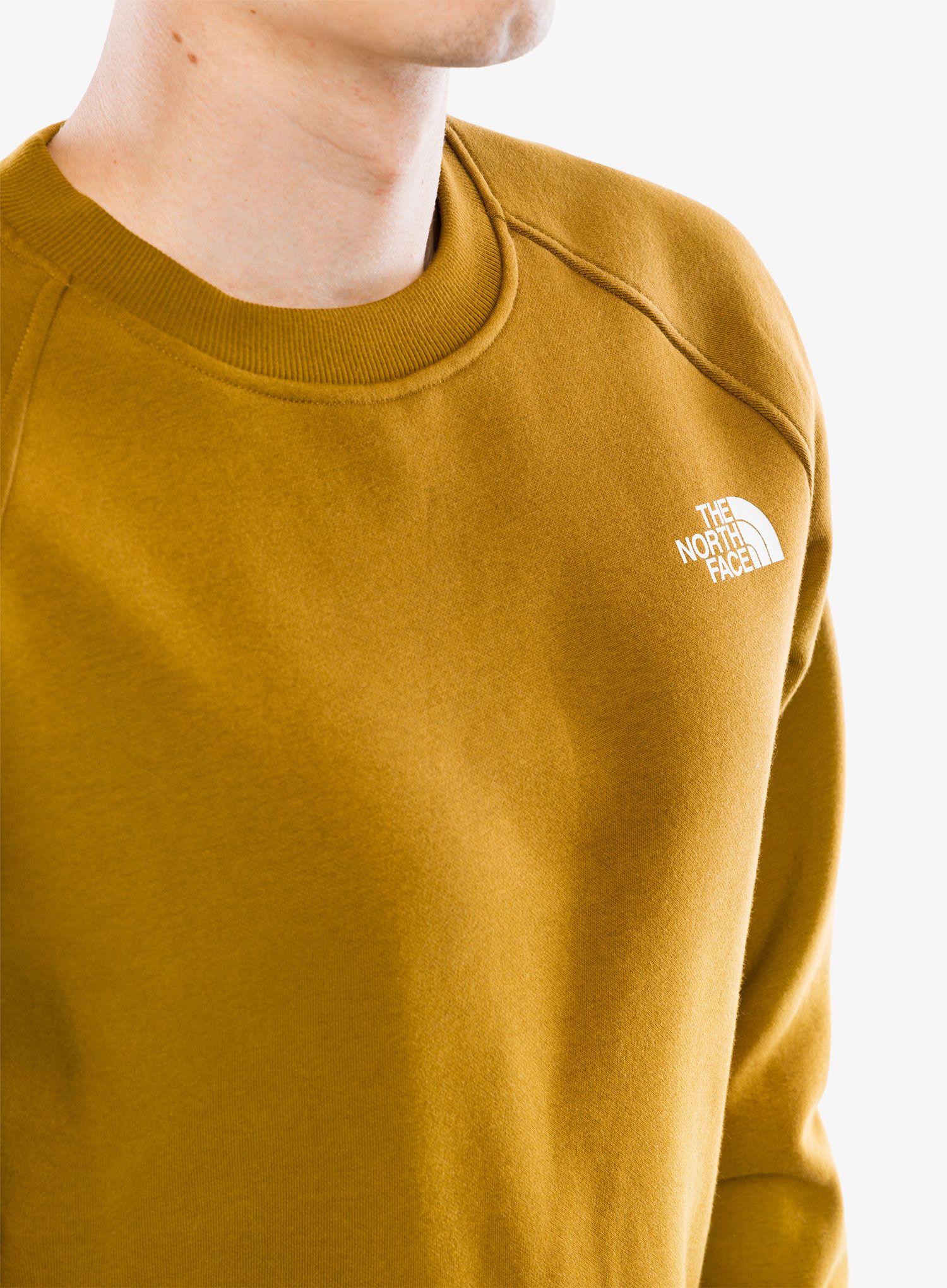 Mikina bez kapuce The North Face Raglan Redbox Crew - moss green