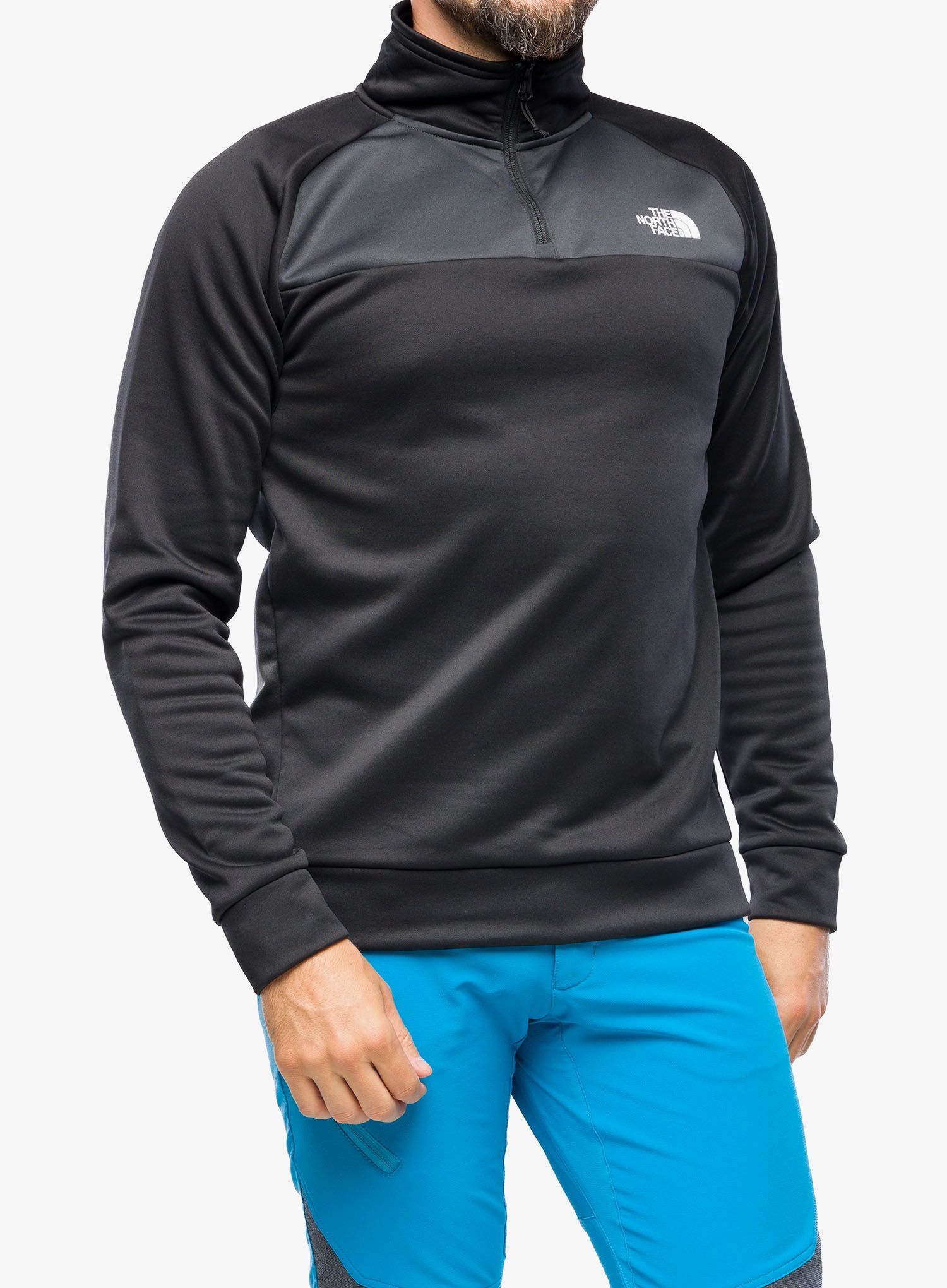 Mikina se zipem The North Face Reaxion 1/4 Zip Fleece - black/grey