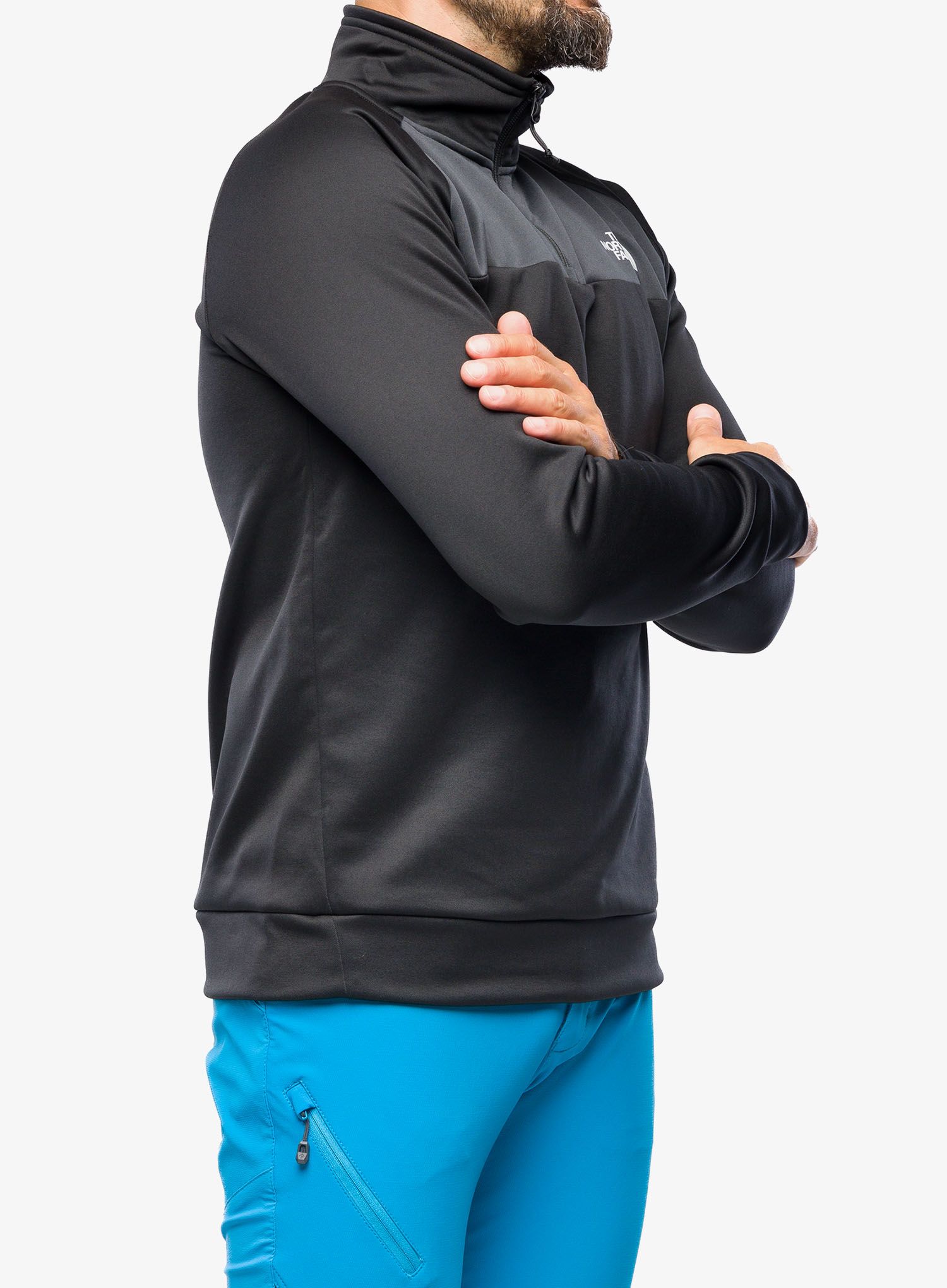 Mikina se zipem The North Face Reaxion 1/4 Zip Fleece - black/grey