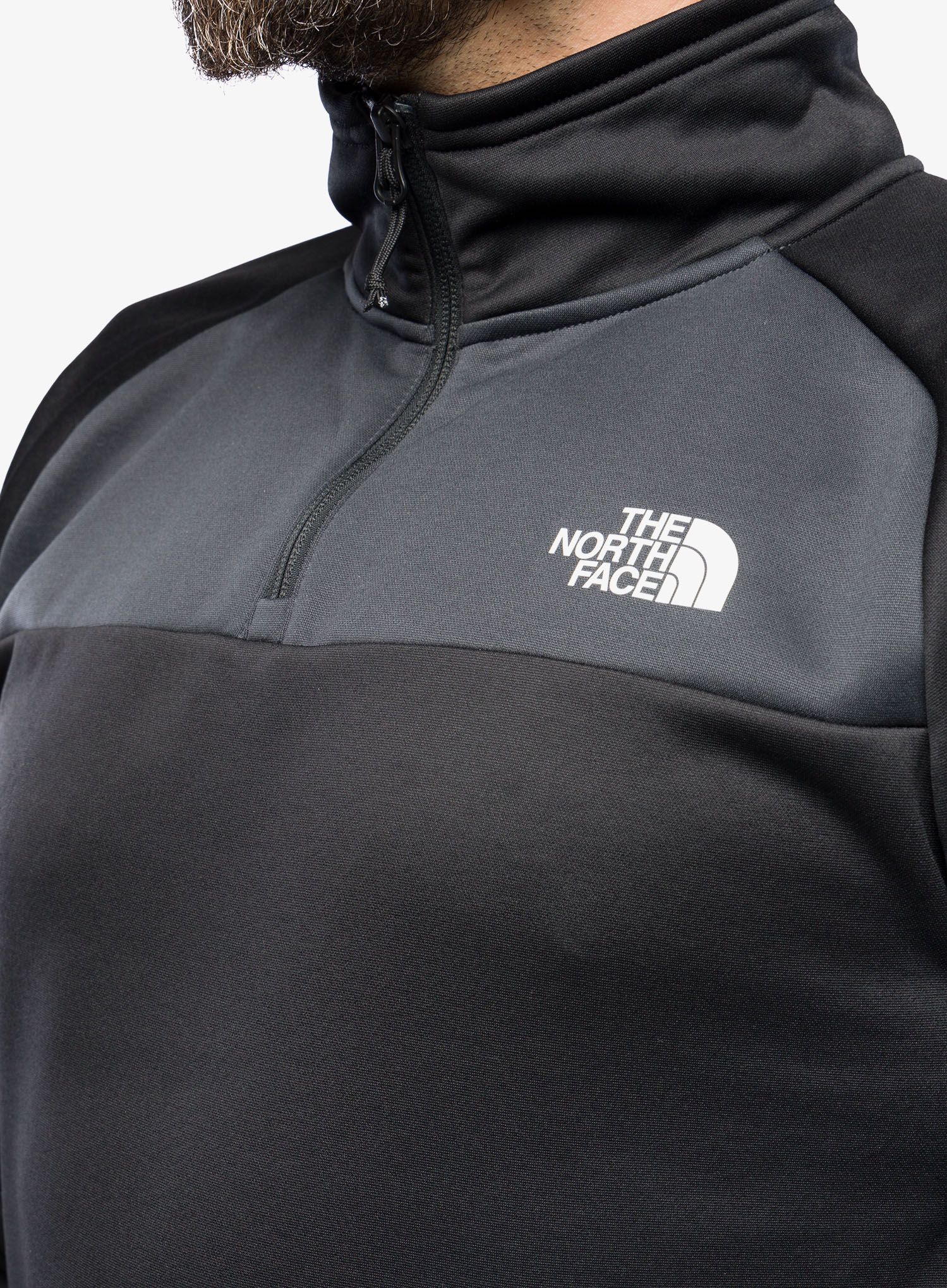 Mikina se zipem The North Face Reaxion 1/4 Zip Fleece - black/grey