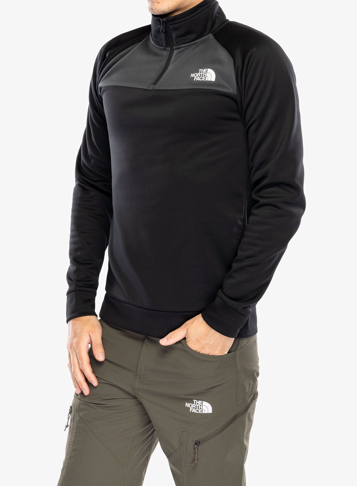 Fleece mikina The North Face Reaxion 1/4 Zip Fleece - tnf black/asphalt grey