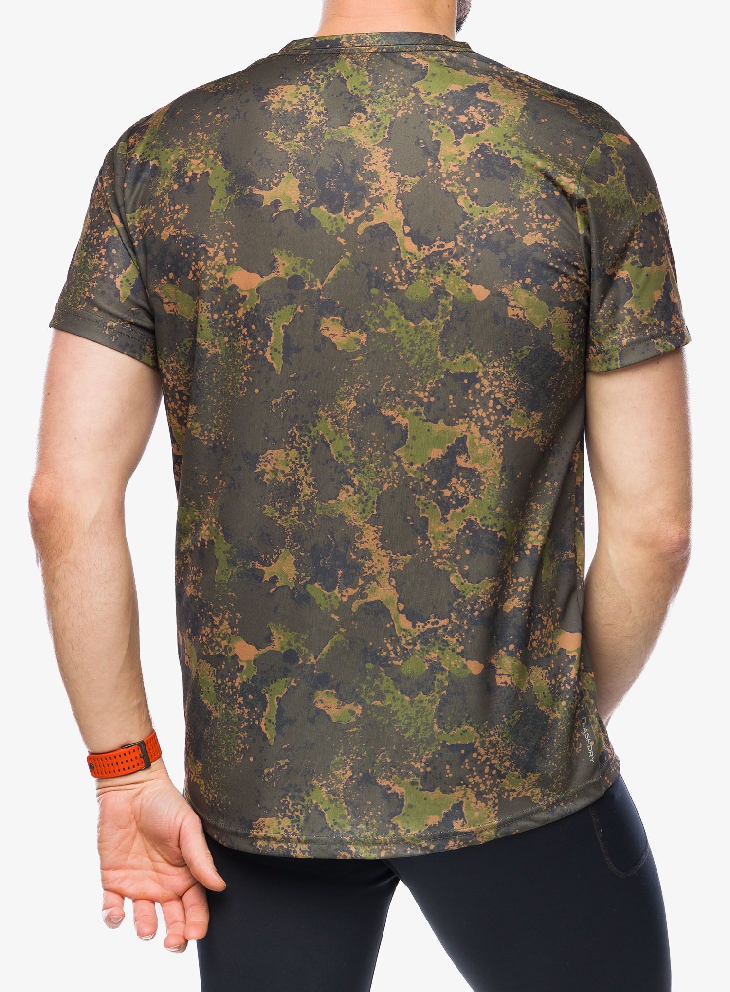 Sportovní tričko The North Face Reaxion Amp Crew Print - olive camo