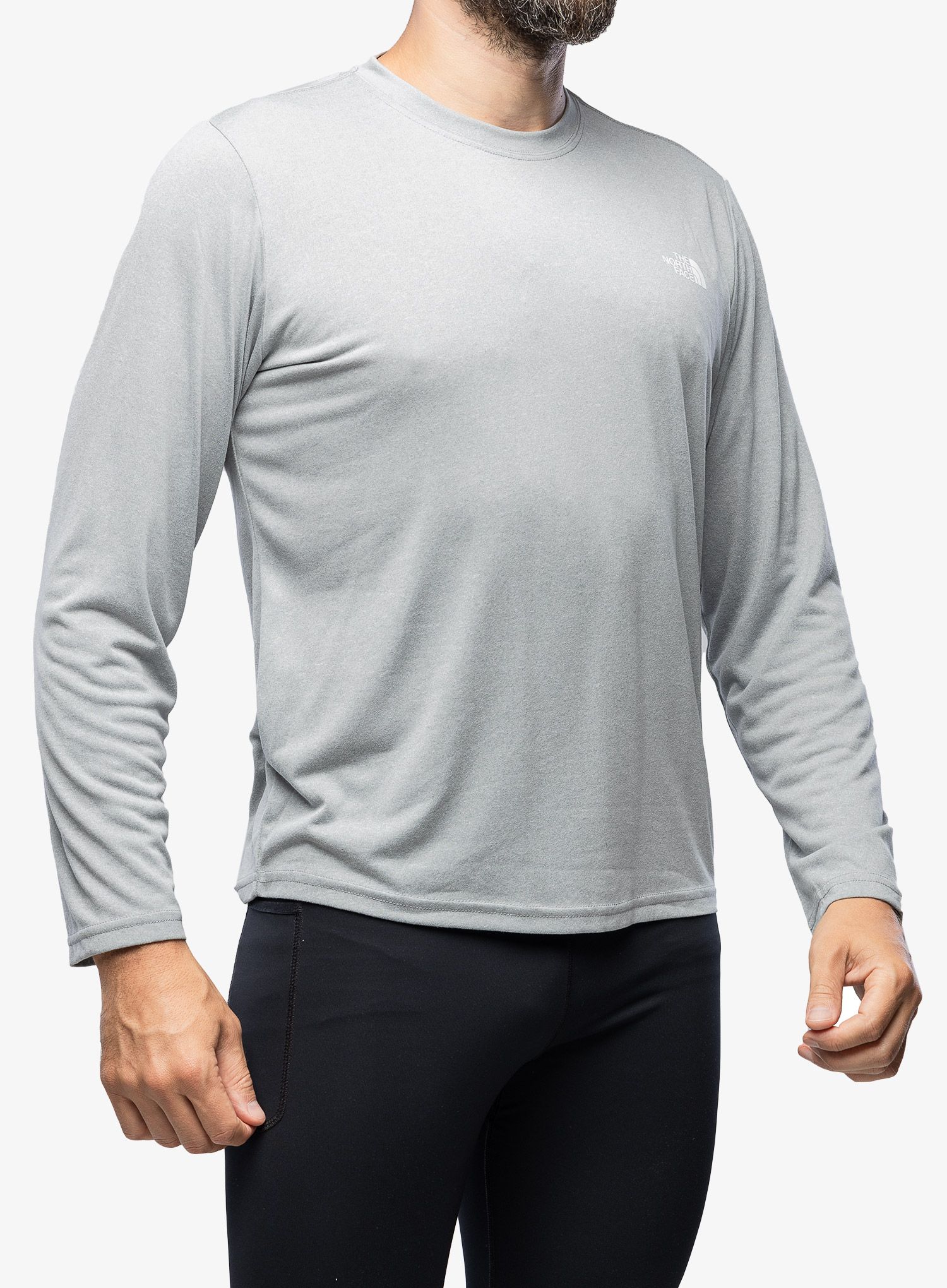 Pánská mikina The North Face Reaxion Amp L/S Crew - mid grey heather