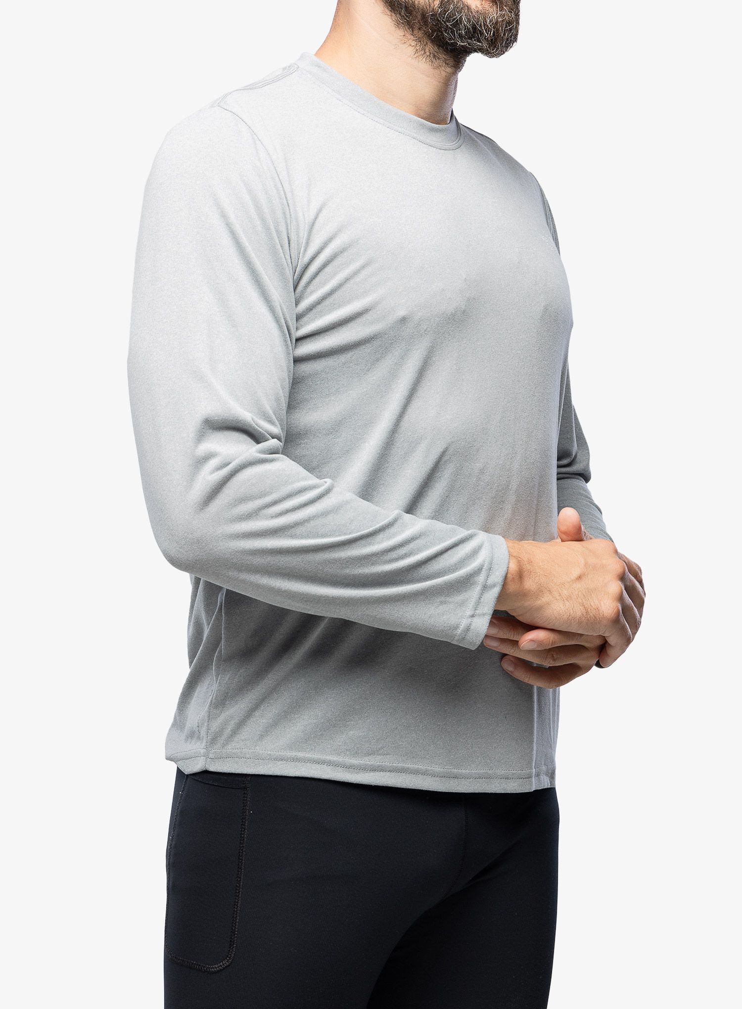 Pánská mikina The North Face Reaxion Amp L/S Crew - mid grey heather