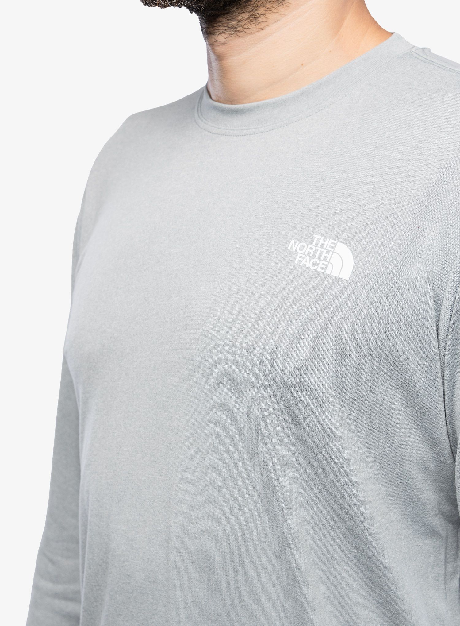 Pánská mikina The North Face Reaxion Amp L/S Crew - mid grey heather