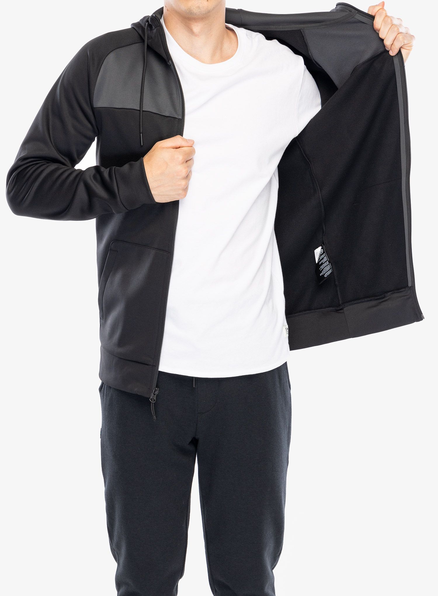 Fleece mikina s kapucí The North Face Reaxion Fleece F/Z Hoodie - tnf black/asphalt grey