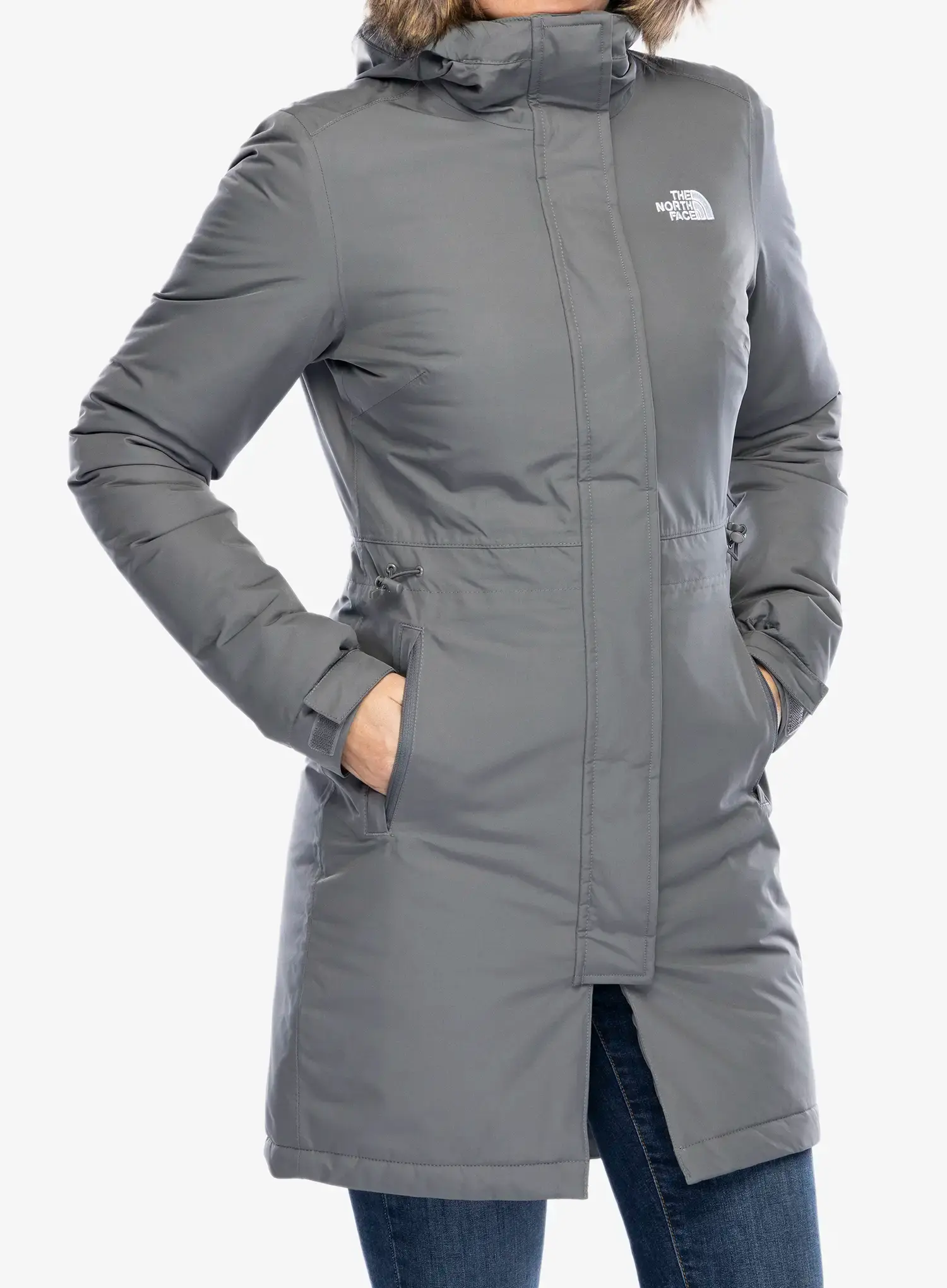 Zateplená bunda dámská The North Face Recycled Zaneck Parka - smoked pearl