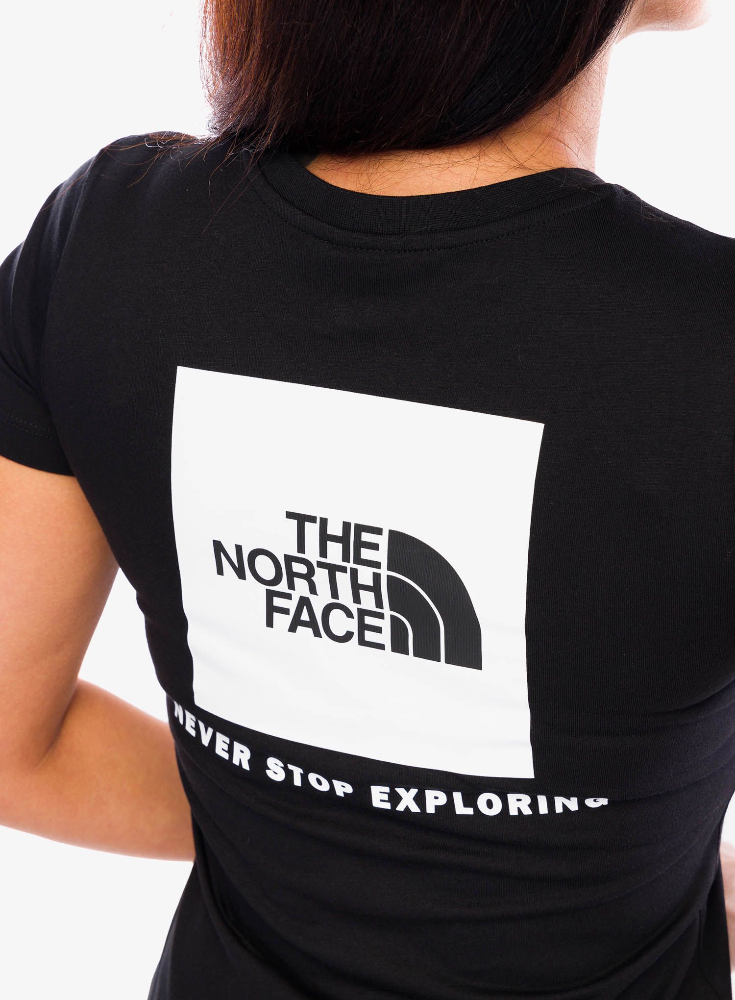 Bavlněné tričko dámské The North Face S/S Box NSE Slim Tee - tnf black