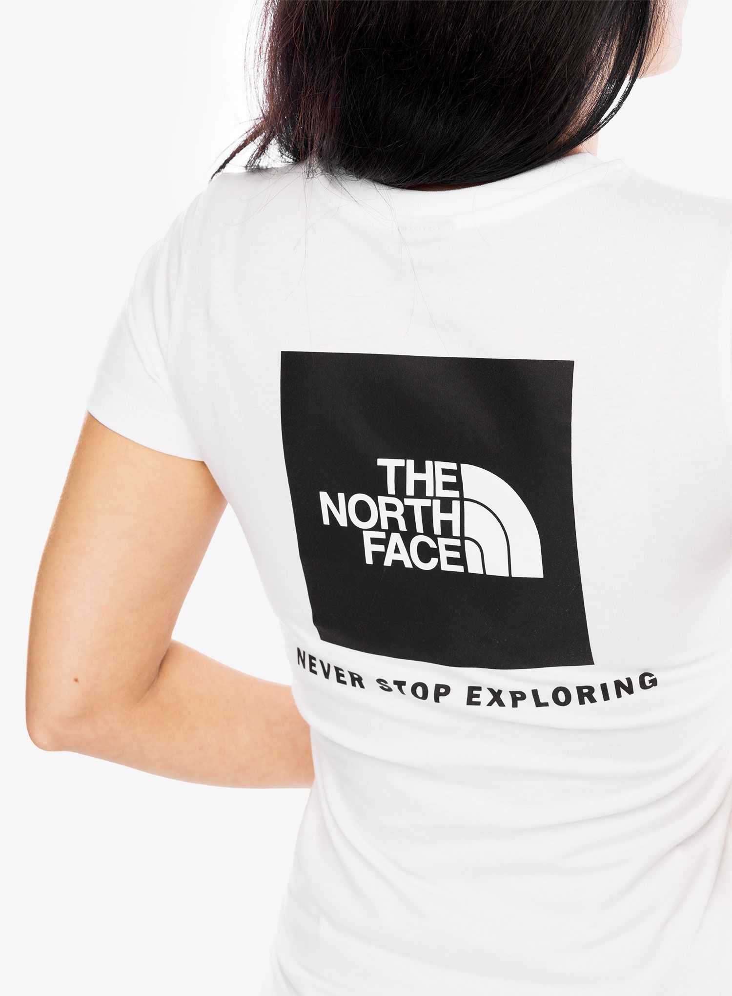 Bavlněné tričko dámské The North Face S/S Box NSE Slim Tee - tnf white