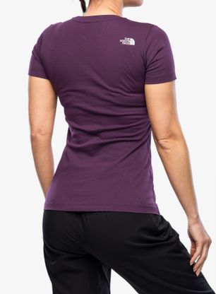 Dámské tričko s potiskem The North Face S/S Easy Tee - black currant