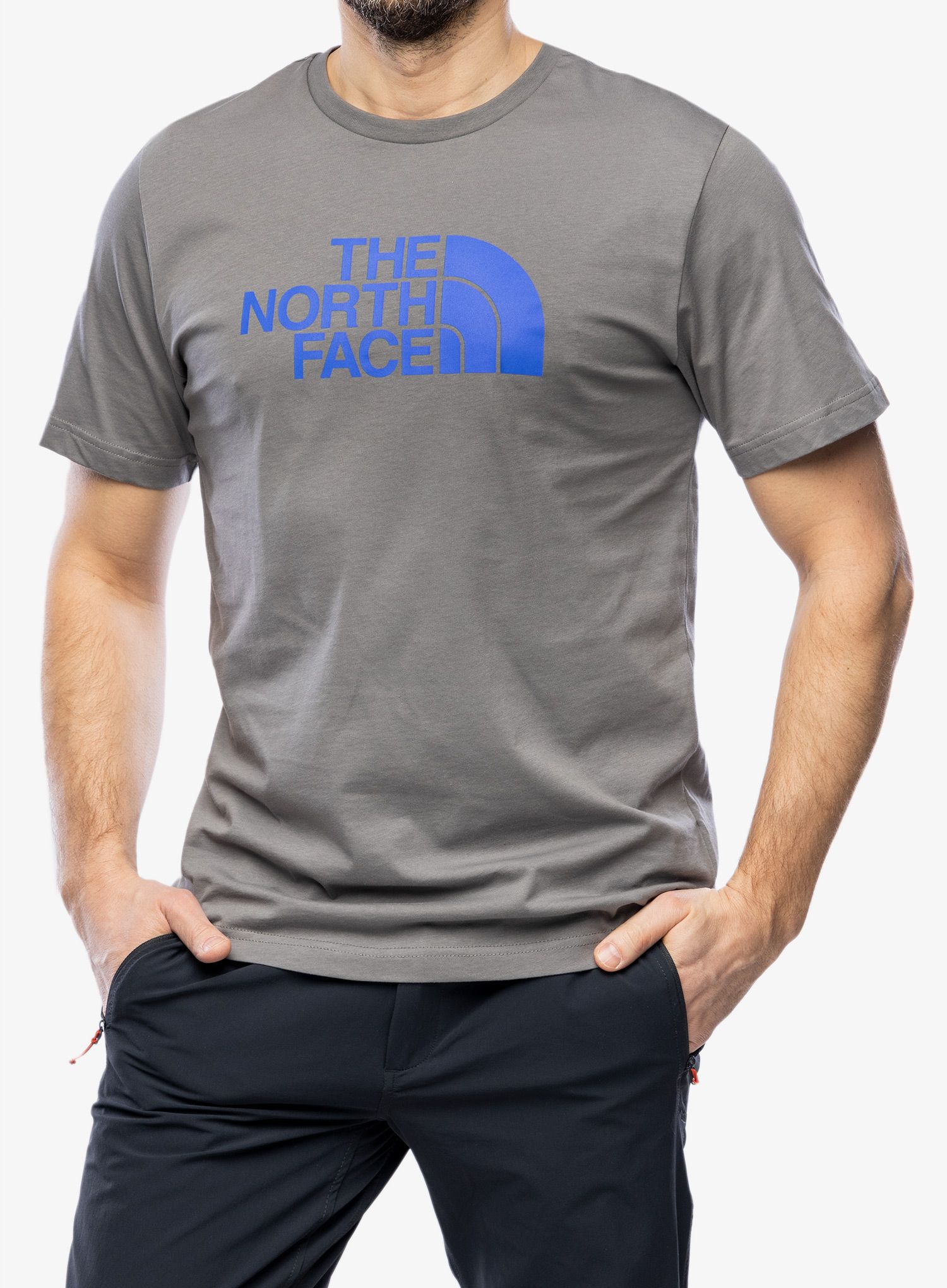 Bavlněné tričko The North Face S/S Easy Tee - smoked pearl