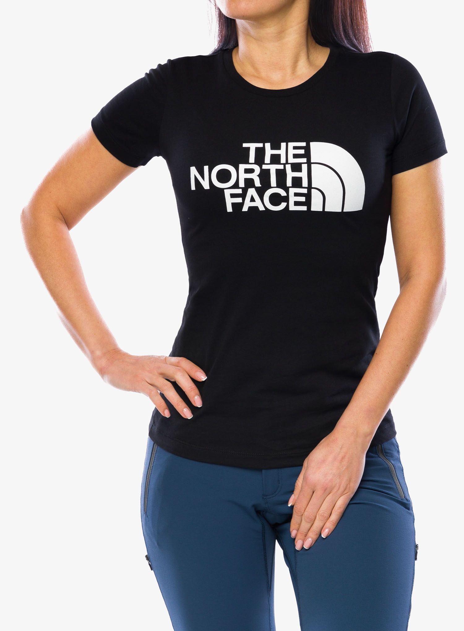 Bavlněné tričko dámské The North Face S/S Easy Tee - tnf black