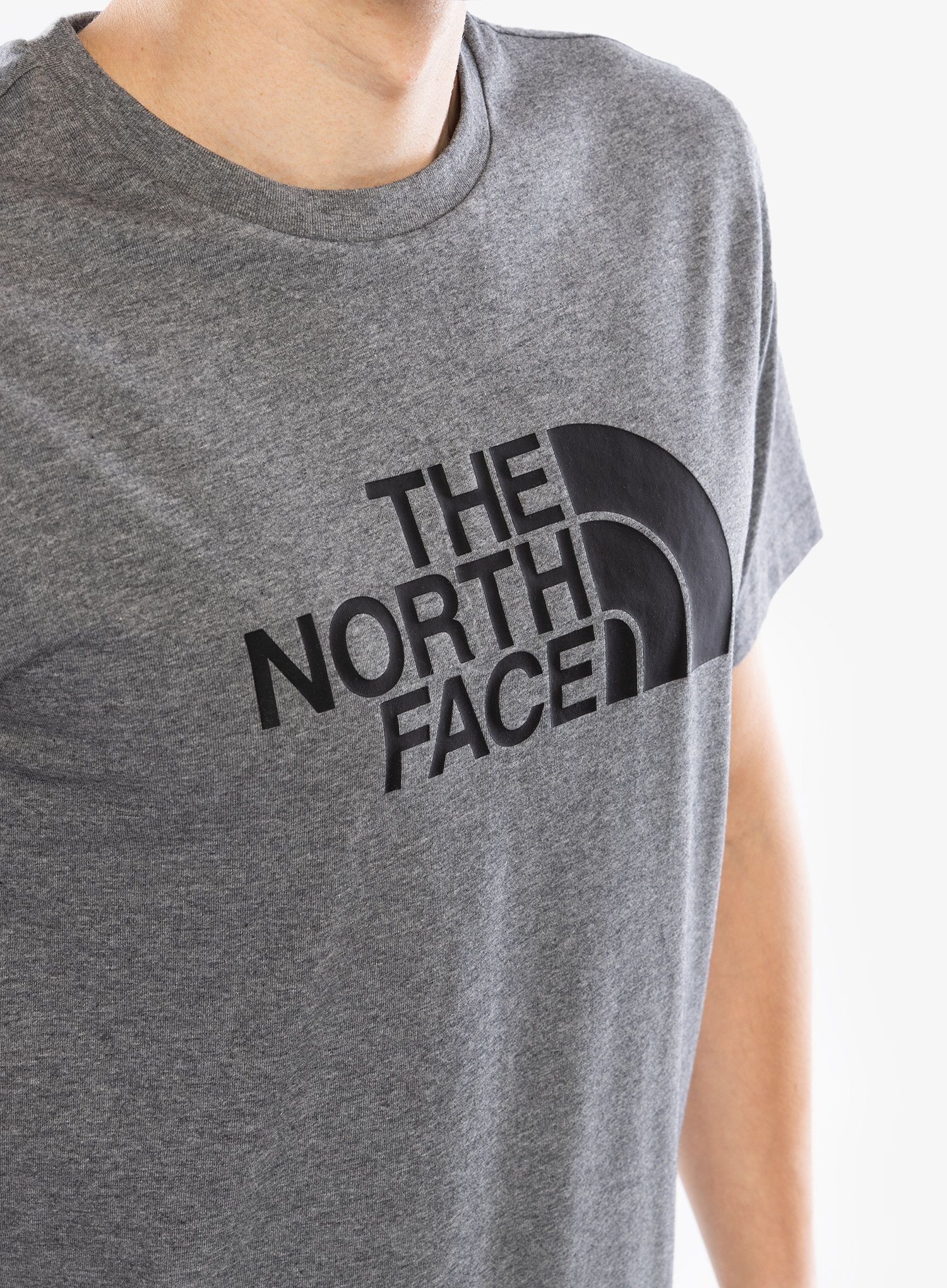 Bavlněné tričko The North Face S/S Easy Tee - tnf medium grey heather