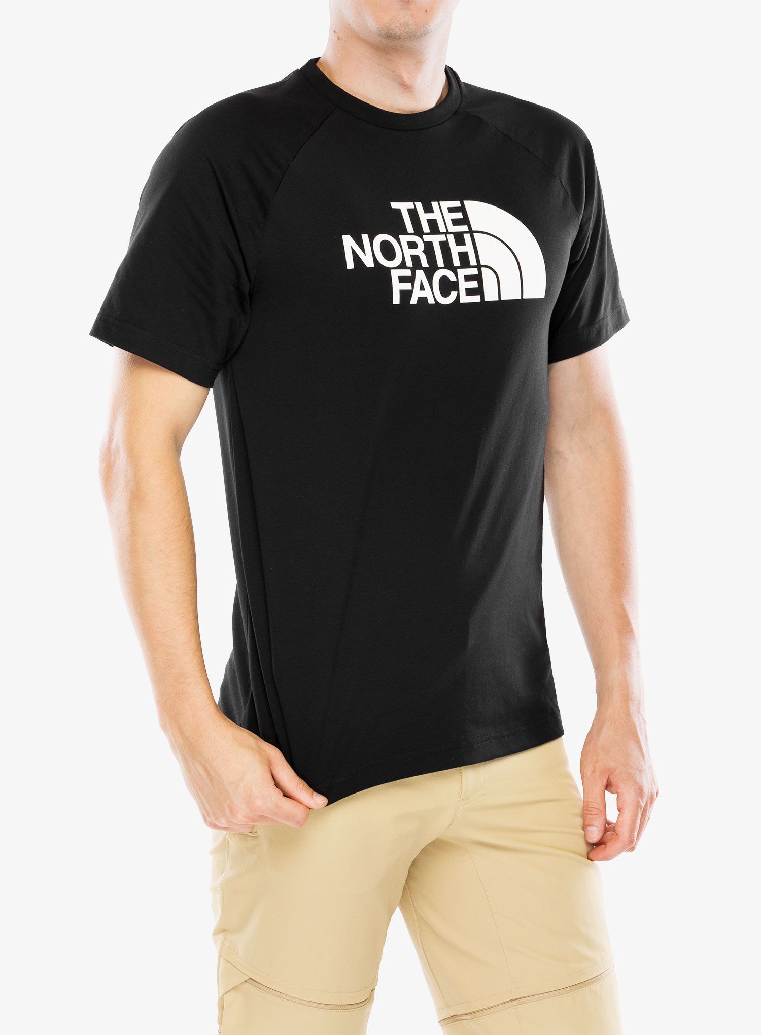 Bavlněné tričko The North Face S/S Raglan Easy Tee - tnf black