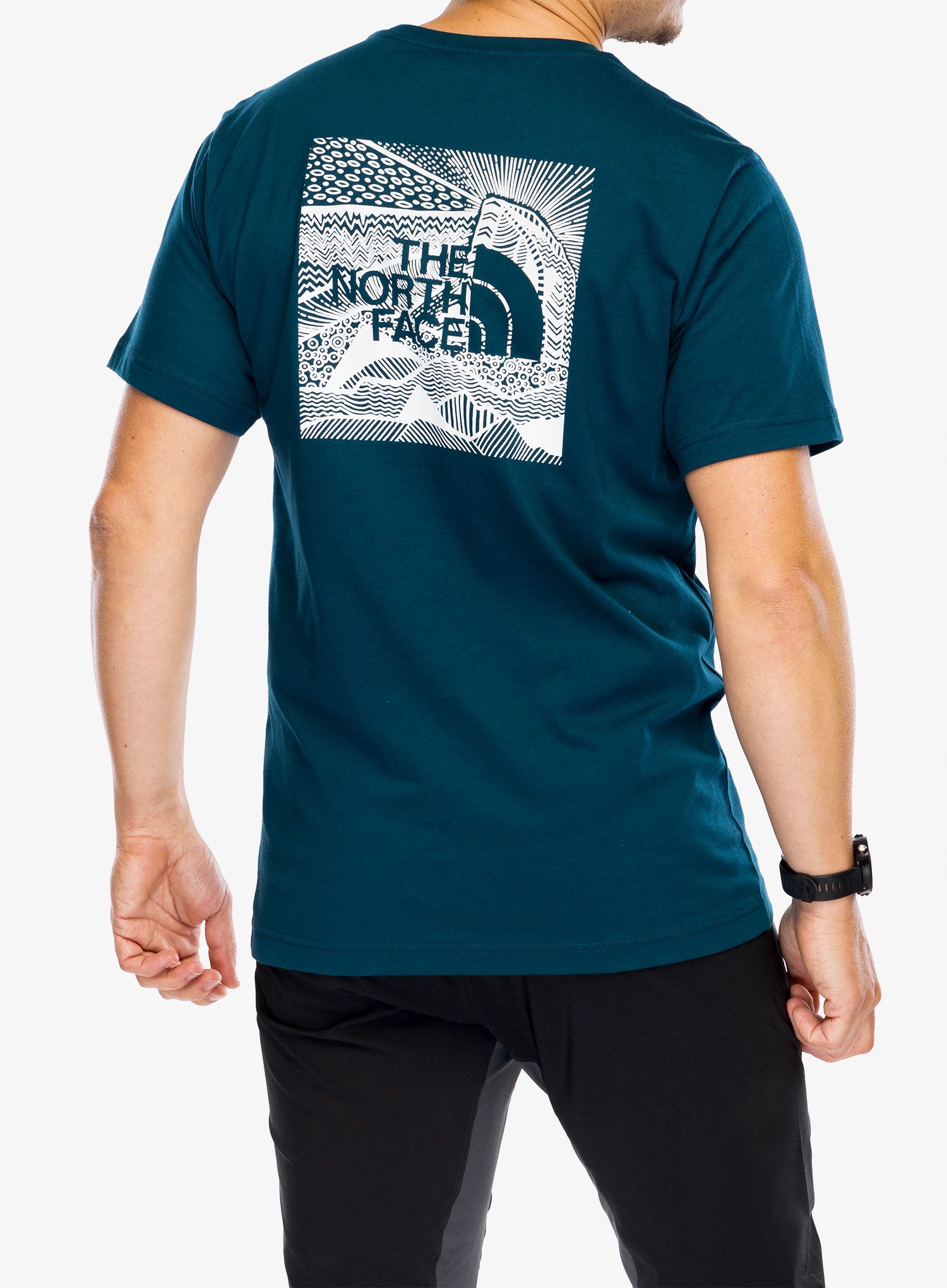 Bavlněné tričko The North Face S/S Redbox Celebration Tee - midnight petrol