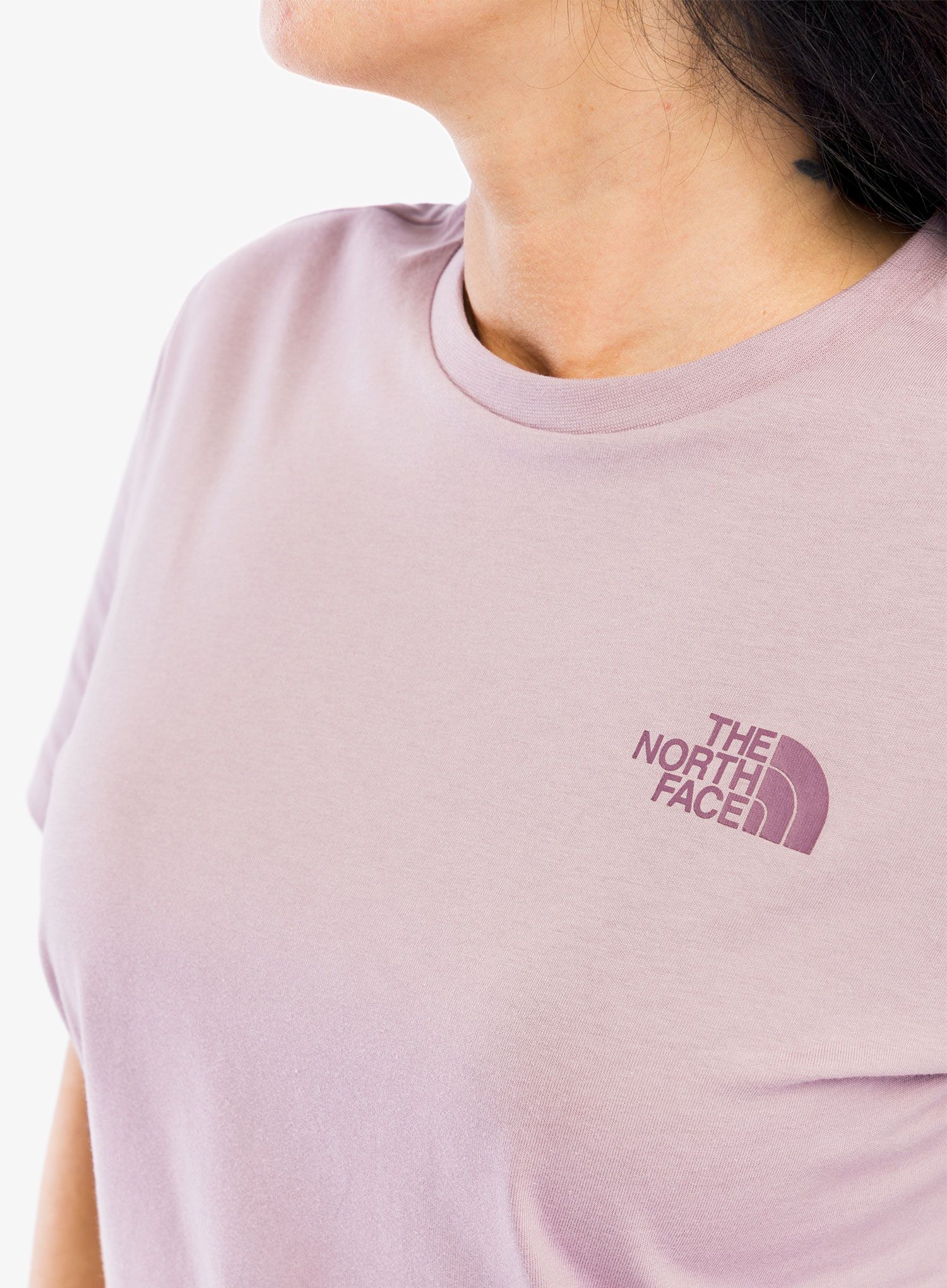 Bavlněné tričko dámské The North Face S/S Redbox Relaxed Tee - purple chalk/midnight muave