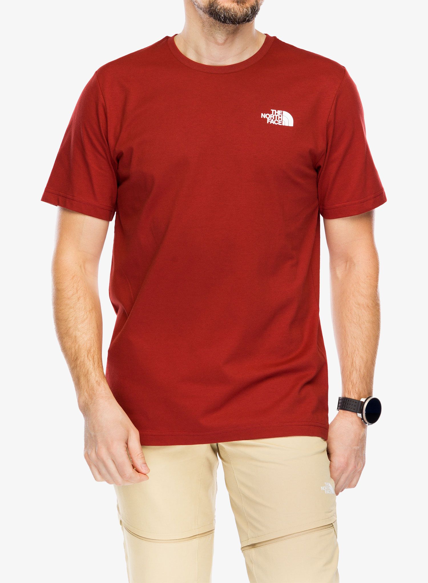 Tričko s potiskem The North Face S/S Redbox Tee - iron red