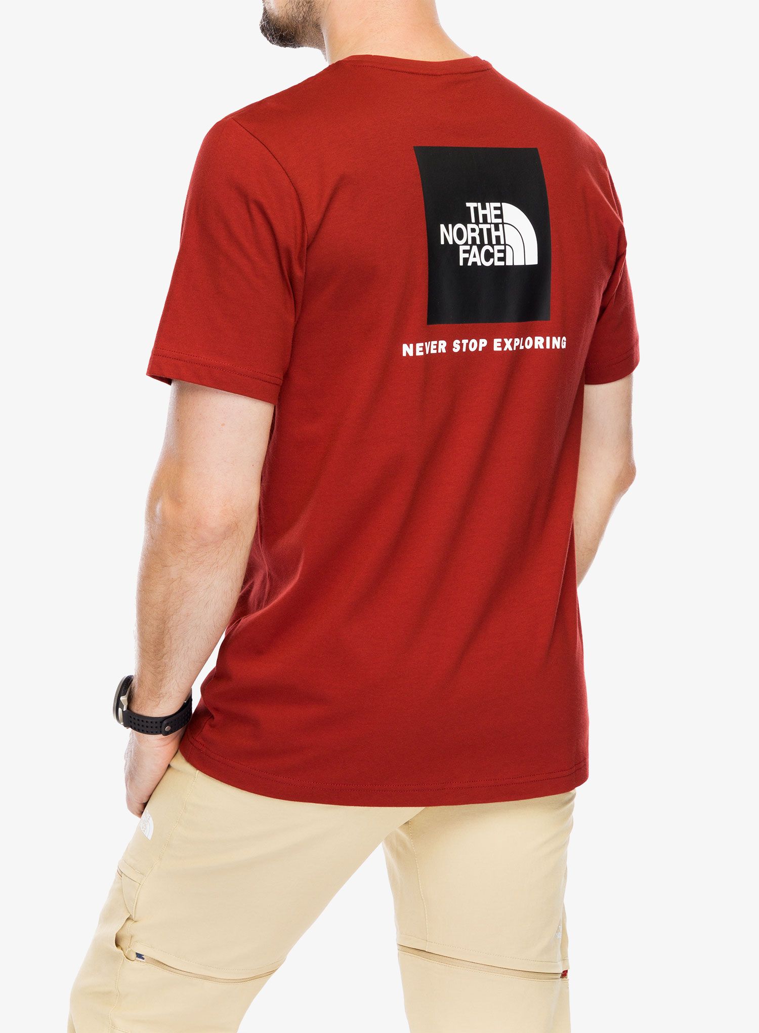 Tričko s potiskem The North Face S/S Redbox Tee - iron red