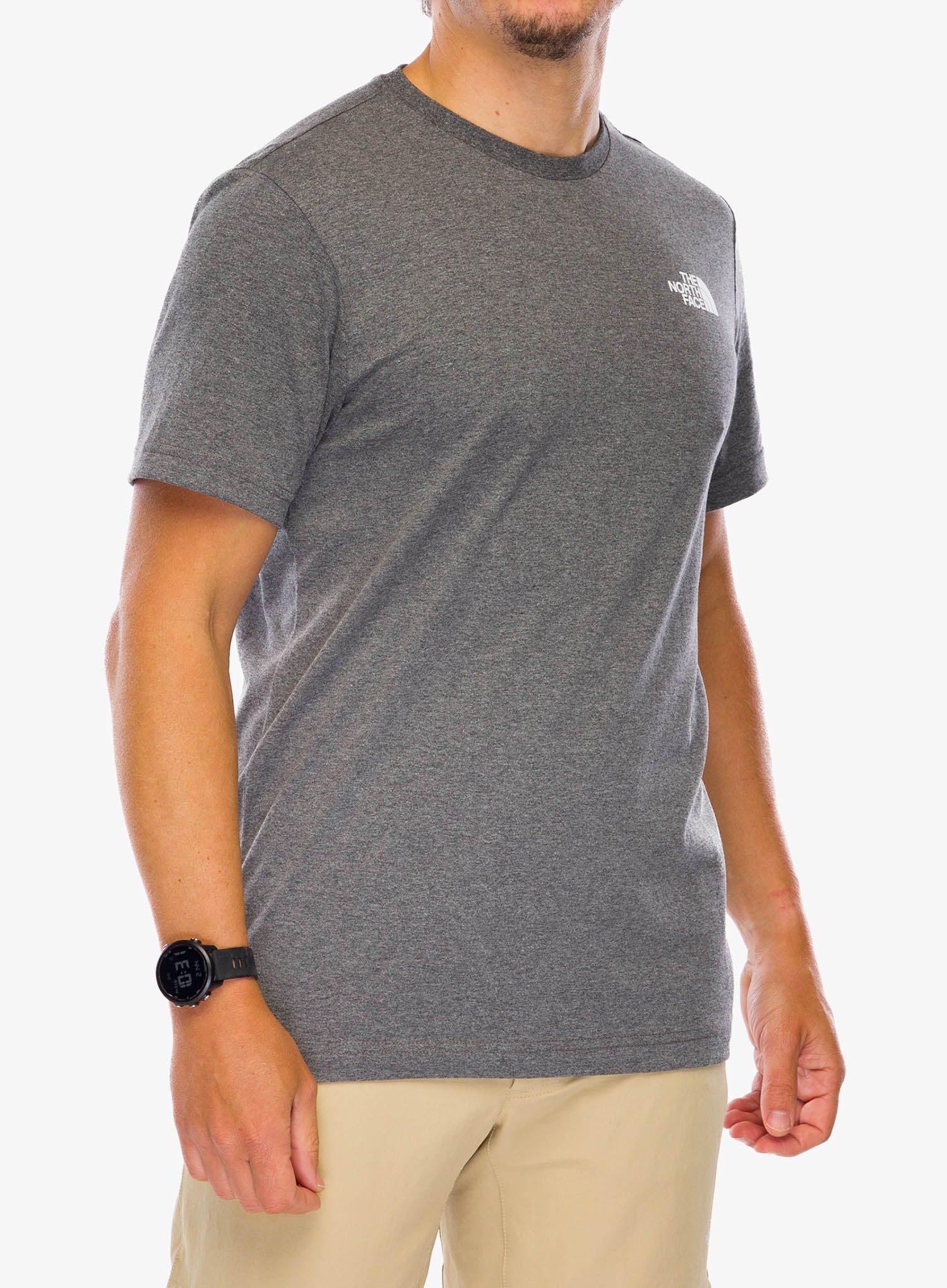 Bavlněné tričko The North Face S/S Redbox Tee - tnf medium grey heather
