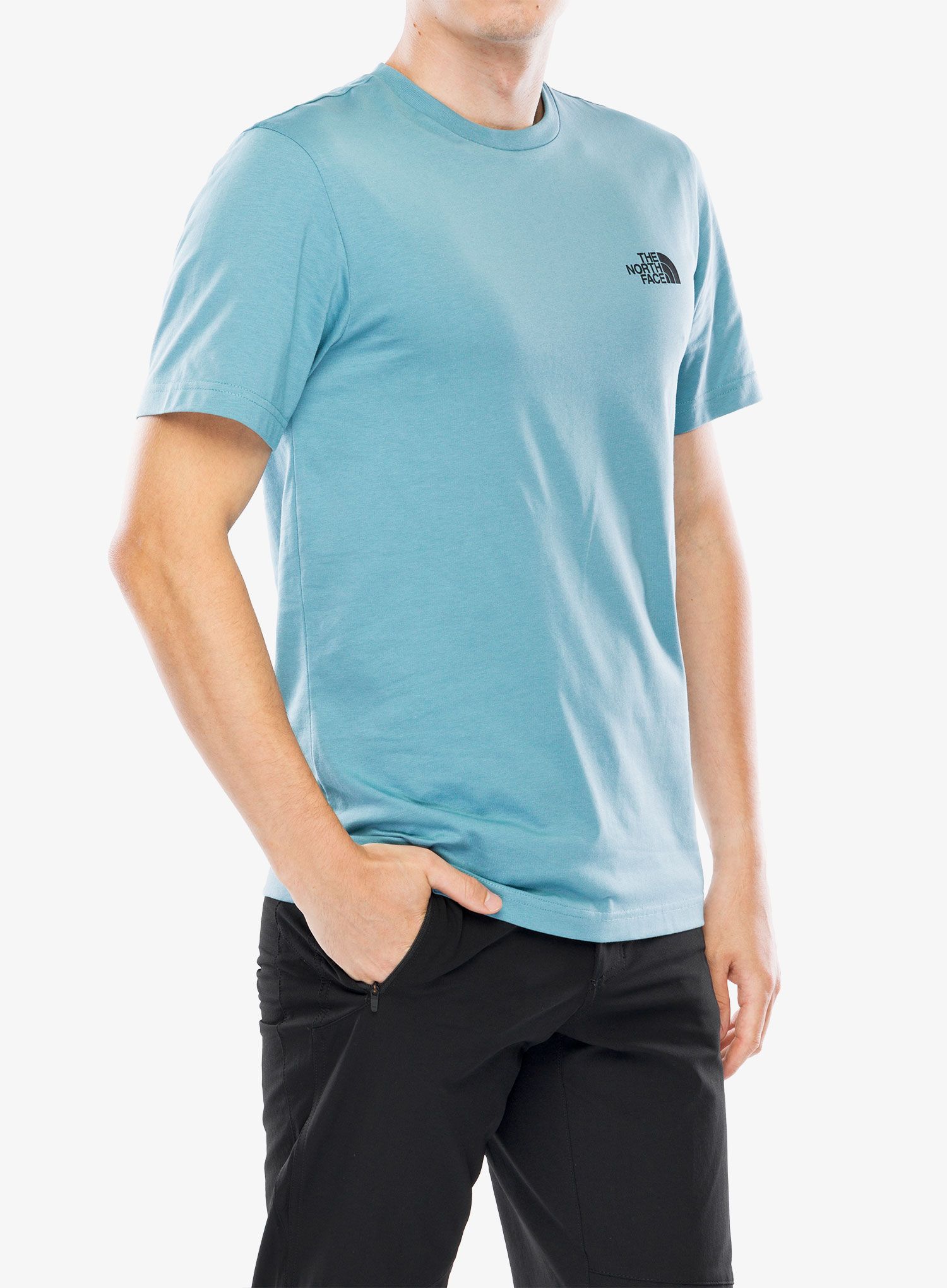 Bavlněné tričko The North Face S/S Simple Dome Tee - algae blue