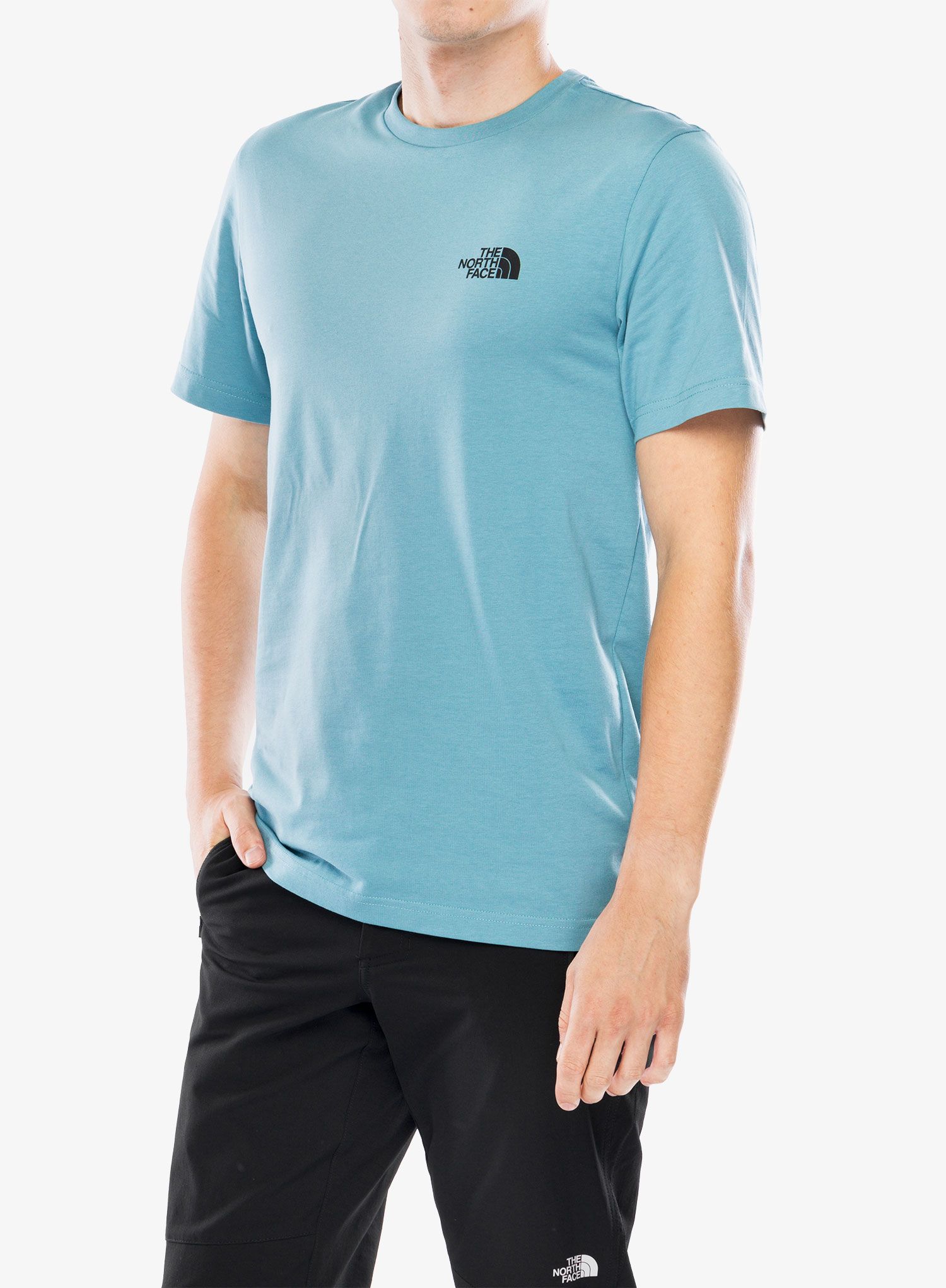 Bavlněné tričko The North Face S/S Simple Dome Tee - algae blue