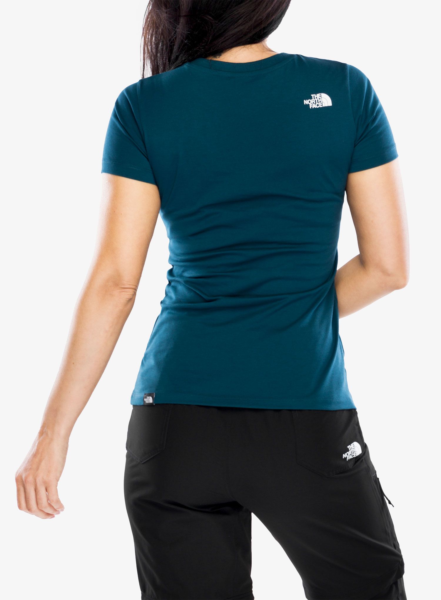 Bavlněné tričko dámské The North Face S/S Simple Dome Tee - midnight petrol