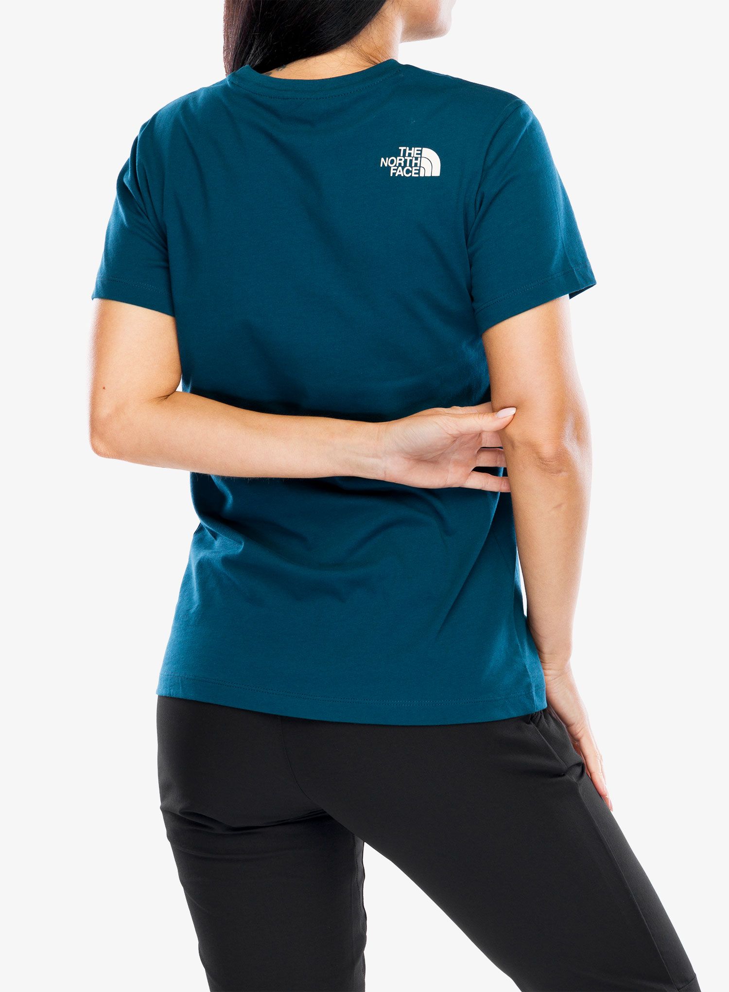 Bavlněné tričko dámské The North Face S/S Tee Varsity Graphic - midnight petrol
