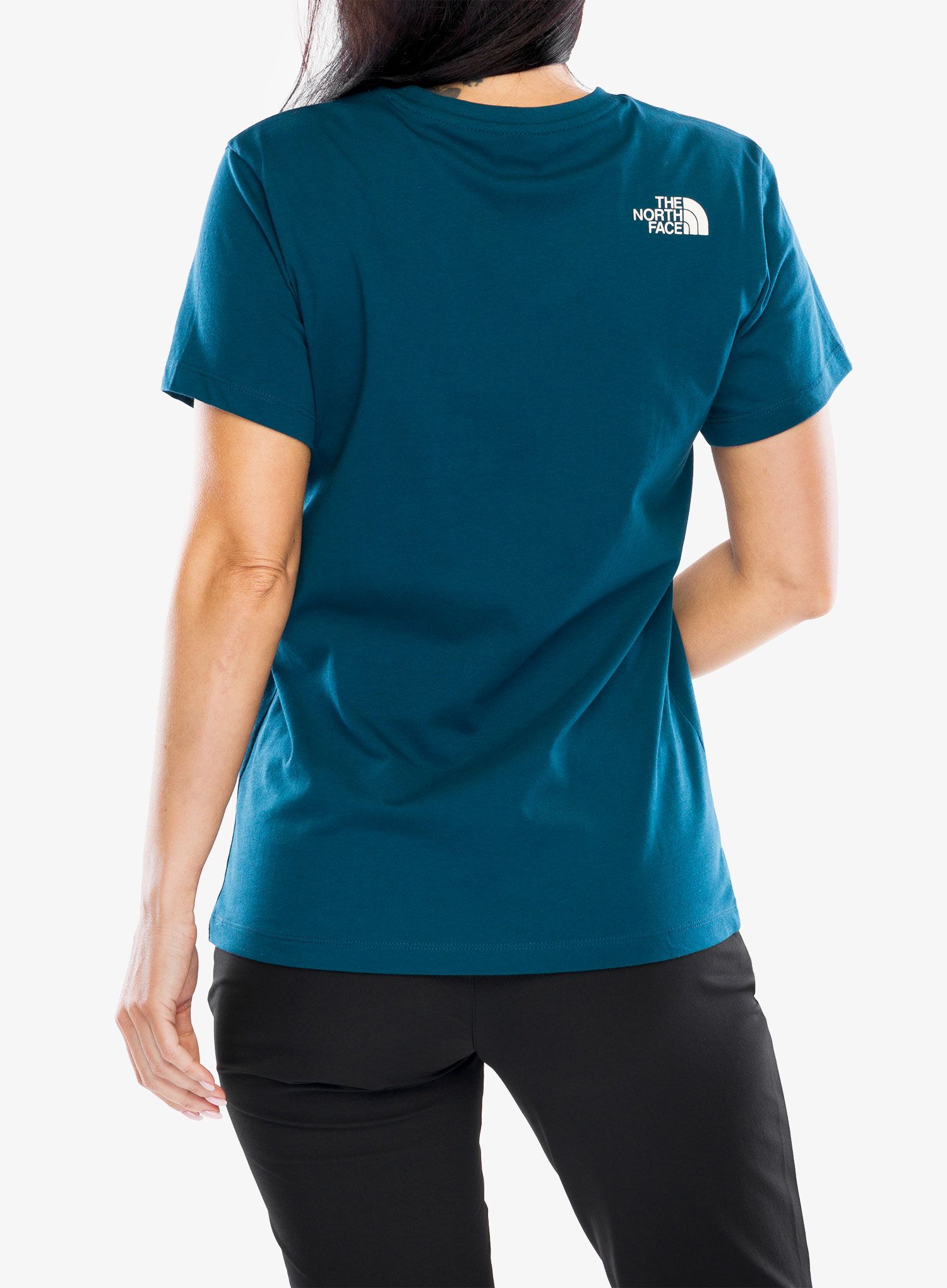 Bavlněné tričko dámské The North Face S/S Tee Varsity Graphic - midnight petrol