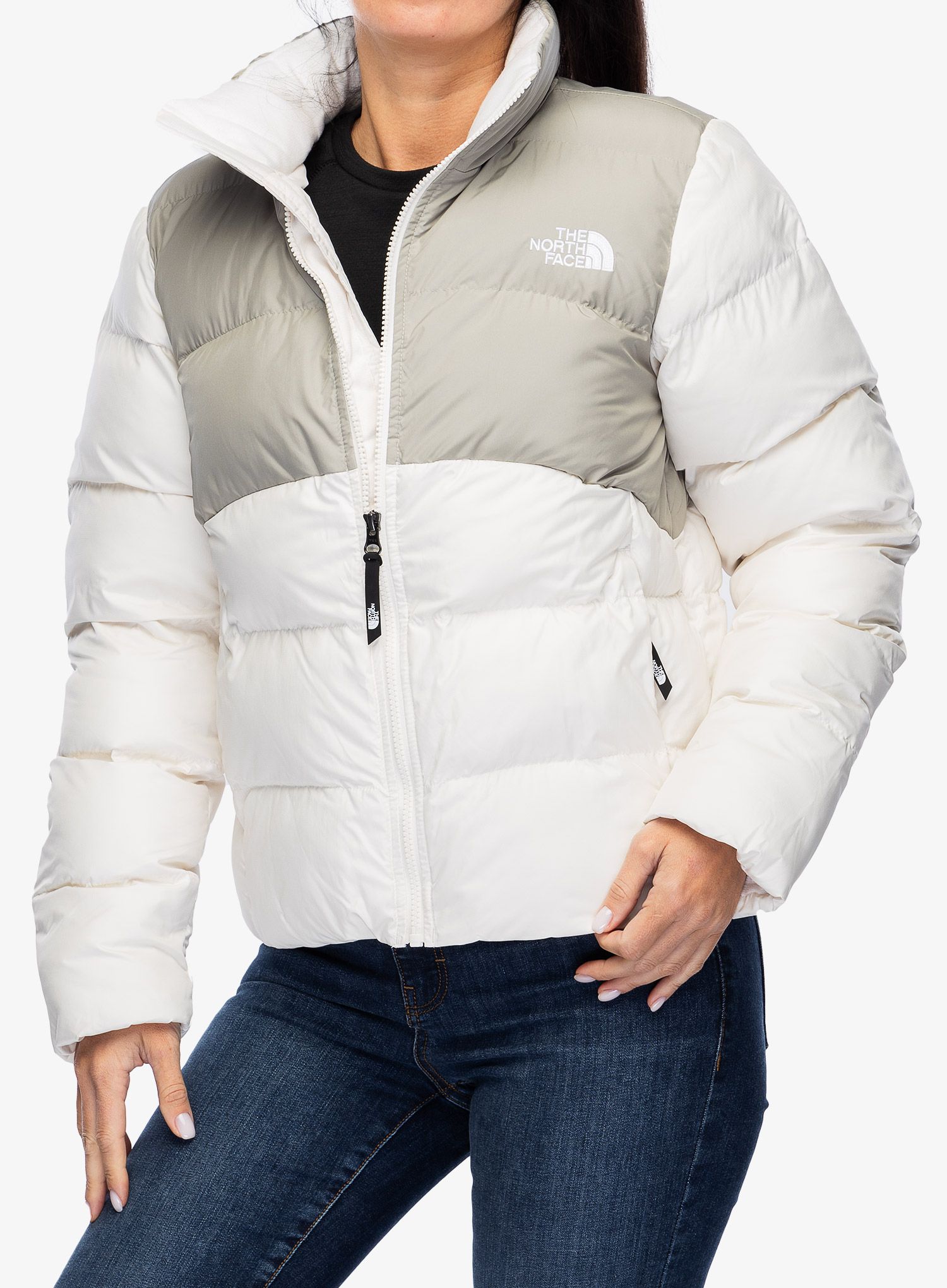 Dámská zimní bunda The North Face Saikuru Jacket - white dune/clay grey