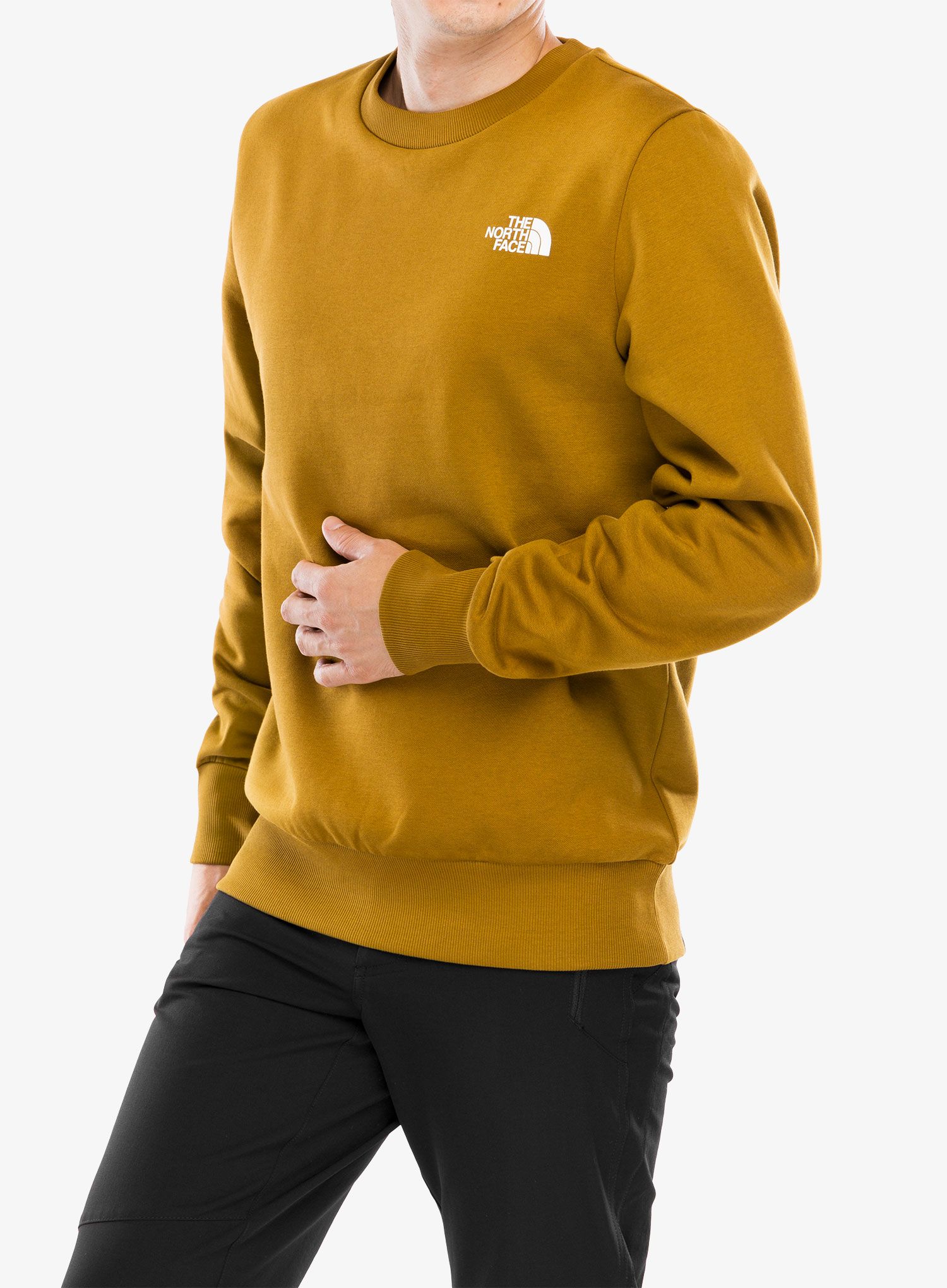 Mikina bez kapuce The North Face Simple Dome Crew - moss green