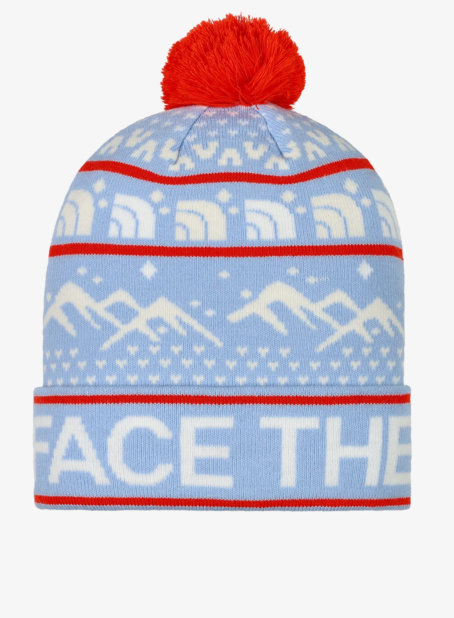 Zimní čepice The North Face Ski Tuke - cornflower/white dune/red