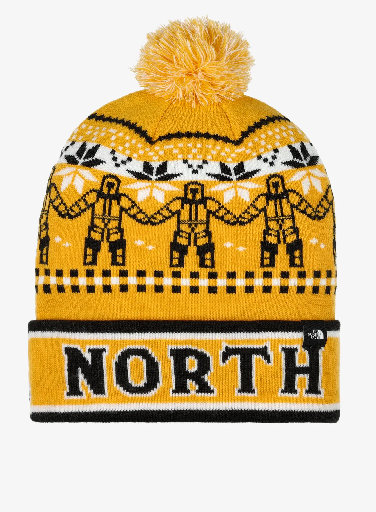 Zimní čepice The North Face Ski Tuke - summit gold him suit jacquard