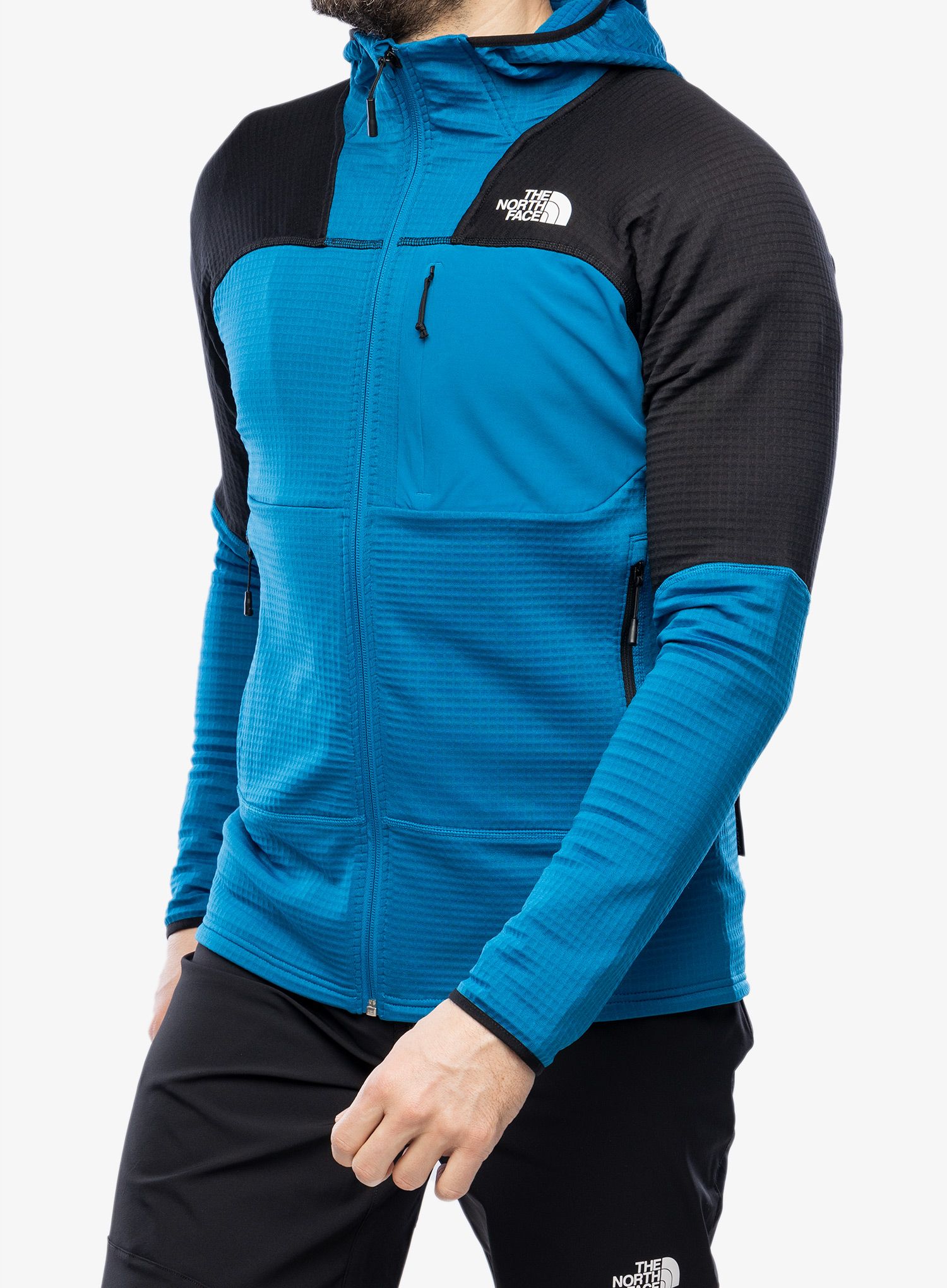 Outdoorova mikina The North Face Stormgap Powergrid Hoodie - adriatic blue