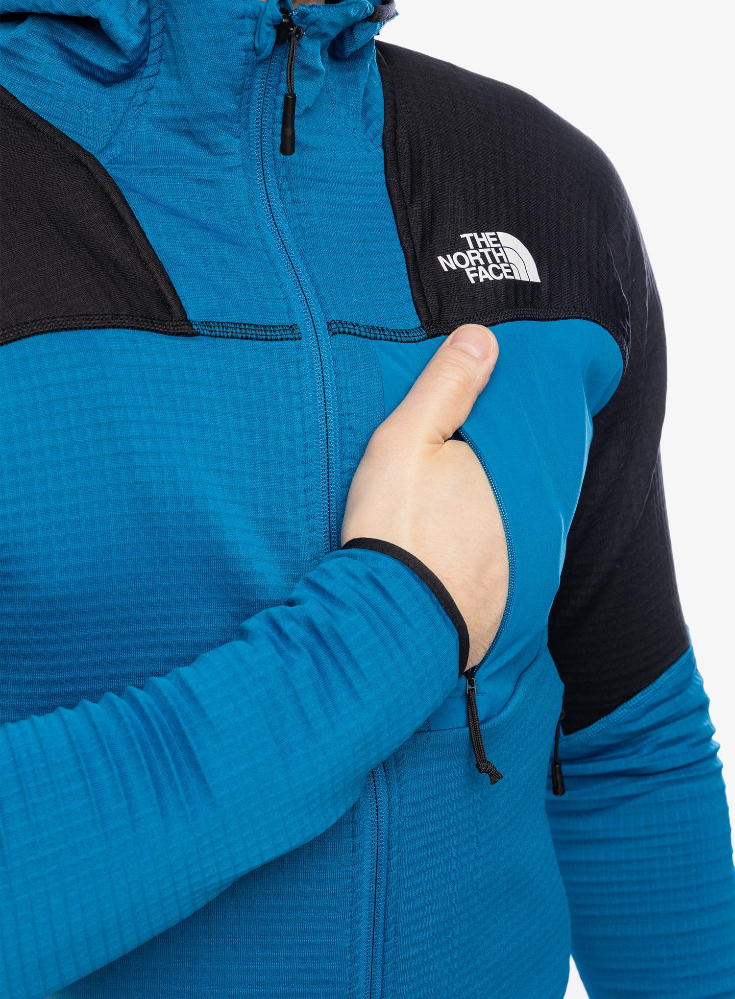 Outdoorova mikina The North Face Stormgap Powergrid Hoodie - adriatic blue