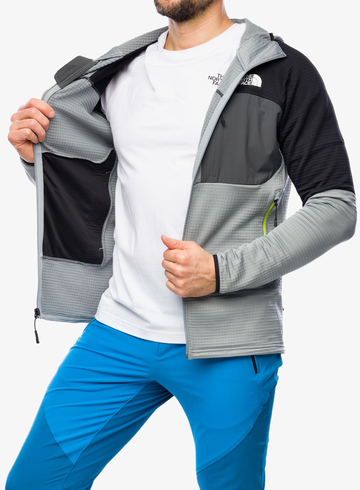 Mikina s kapucí The North Face Stormgap Powergrid Hoodie - grey/black