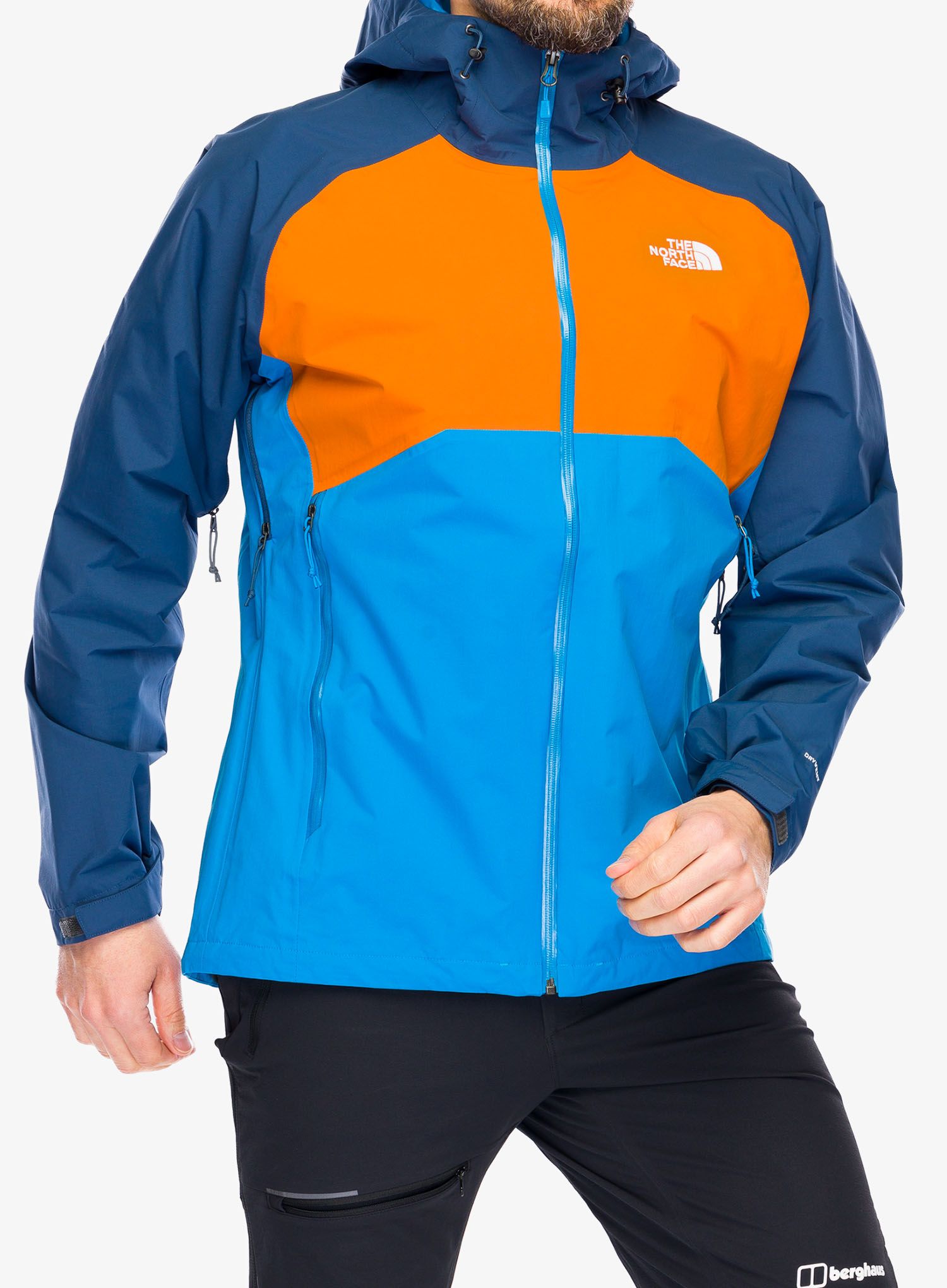 Bunda do deště The North Face Stratos Jacket - desert rust/blue