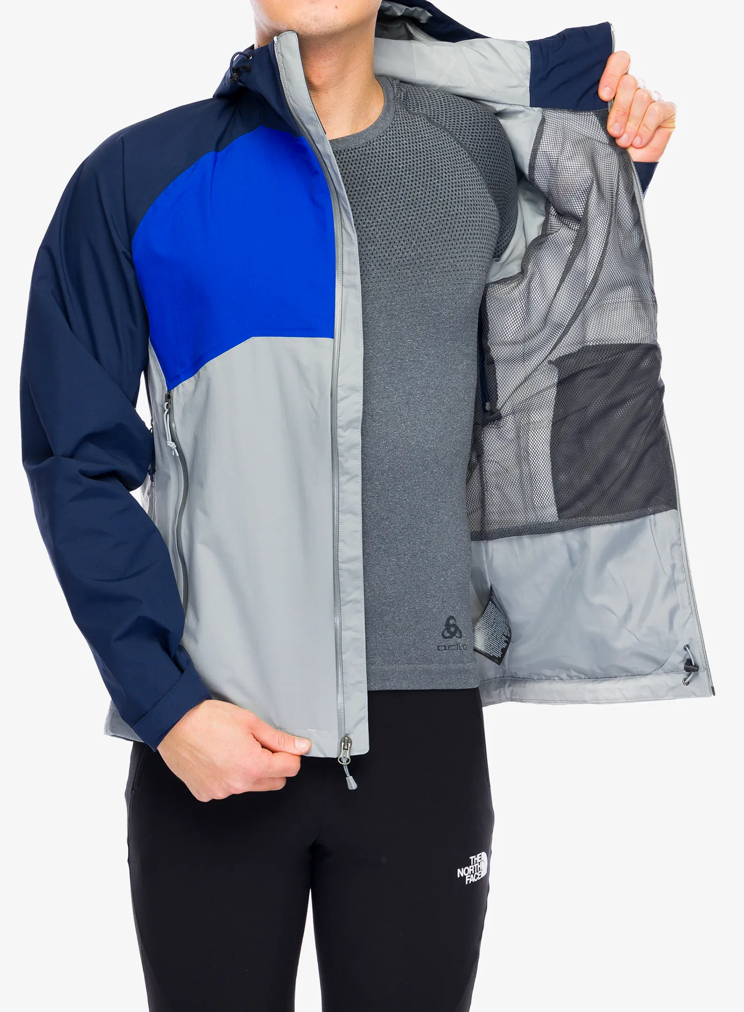 Bunda do deště The North Face Stratos Jacket - monument grey/tnf blue
