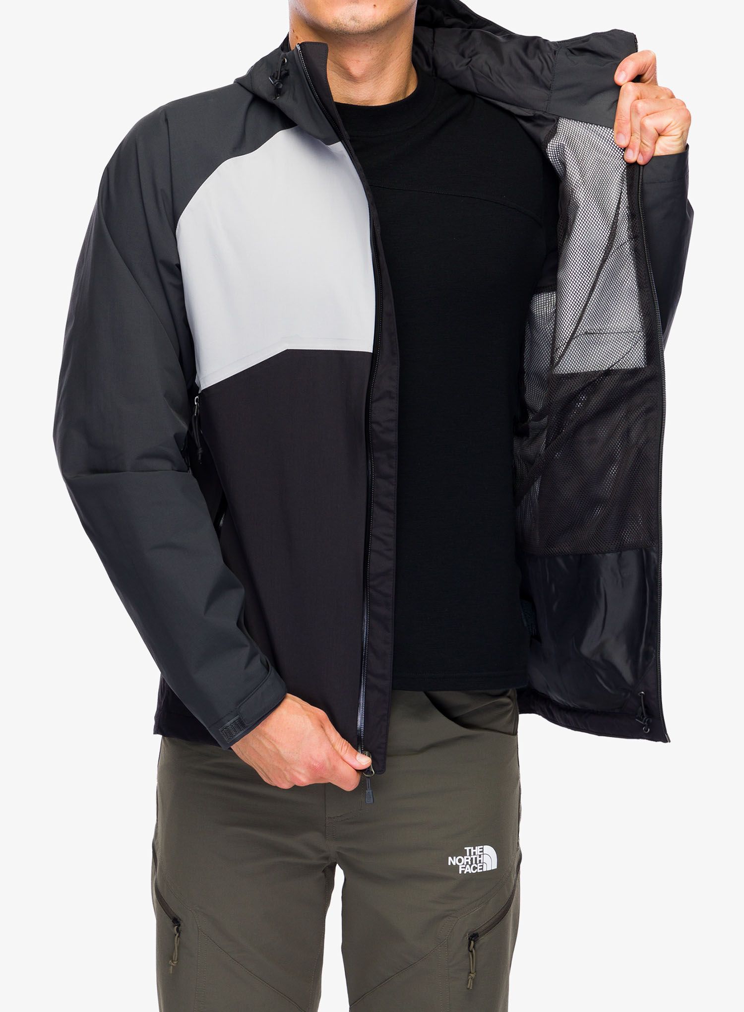 Bunda do deště The North Face Stratos Jacket - tnf black/meld grey