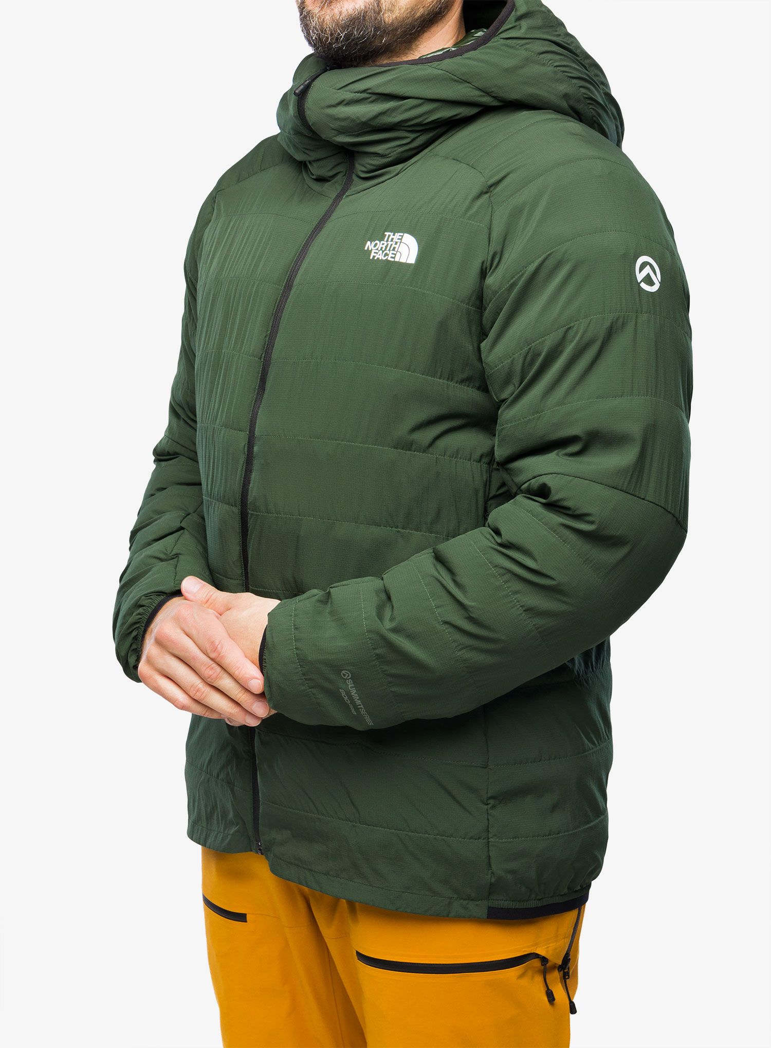 Péřová bunda pánská The North Face Summit Breithorn 50/50 Hoodie - pine needle