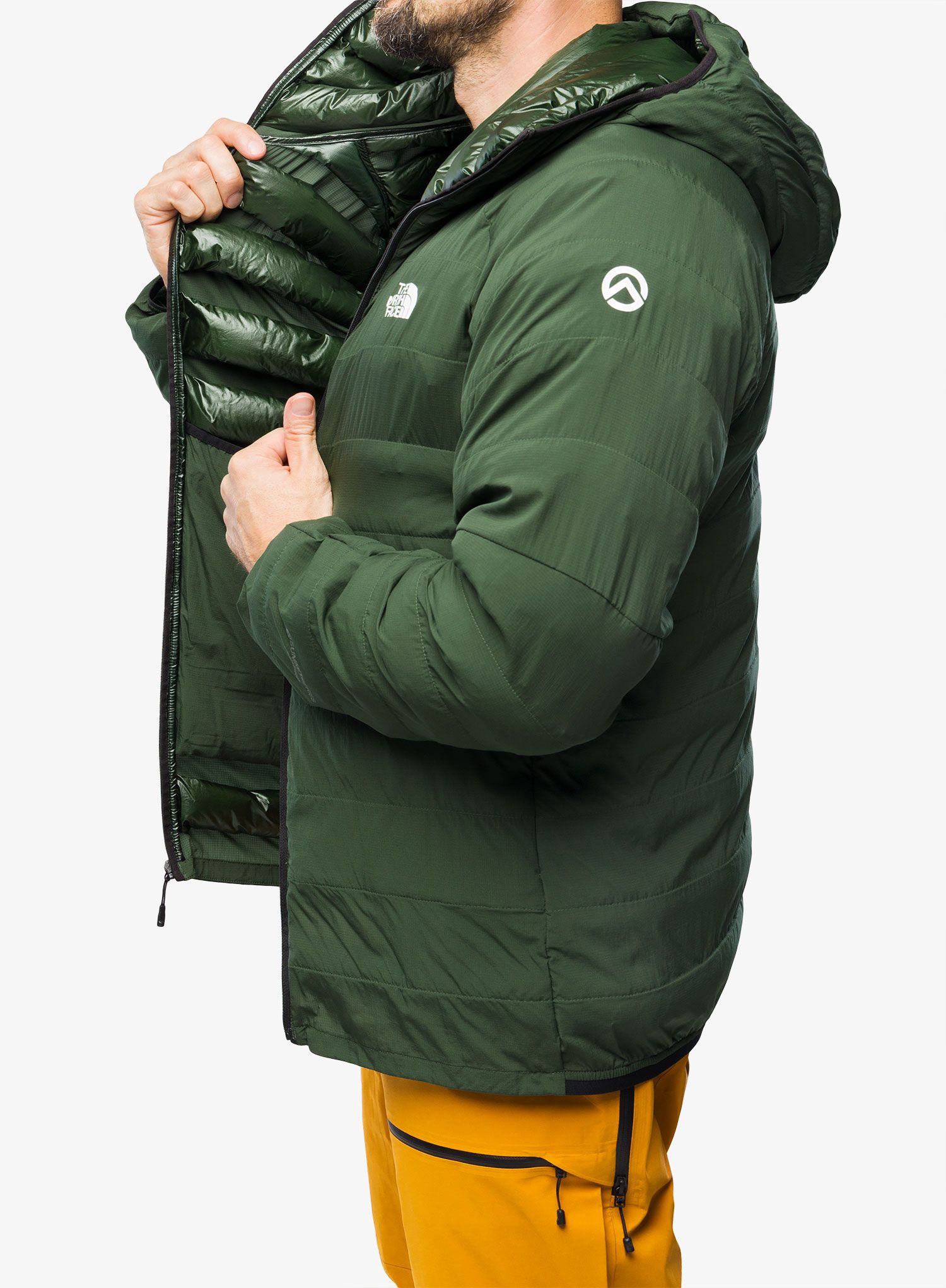 Péřová bunda pánská The North Face Summit Breithorn 50/50 Hoodie - pine needle