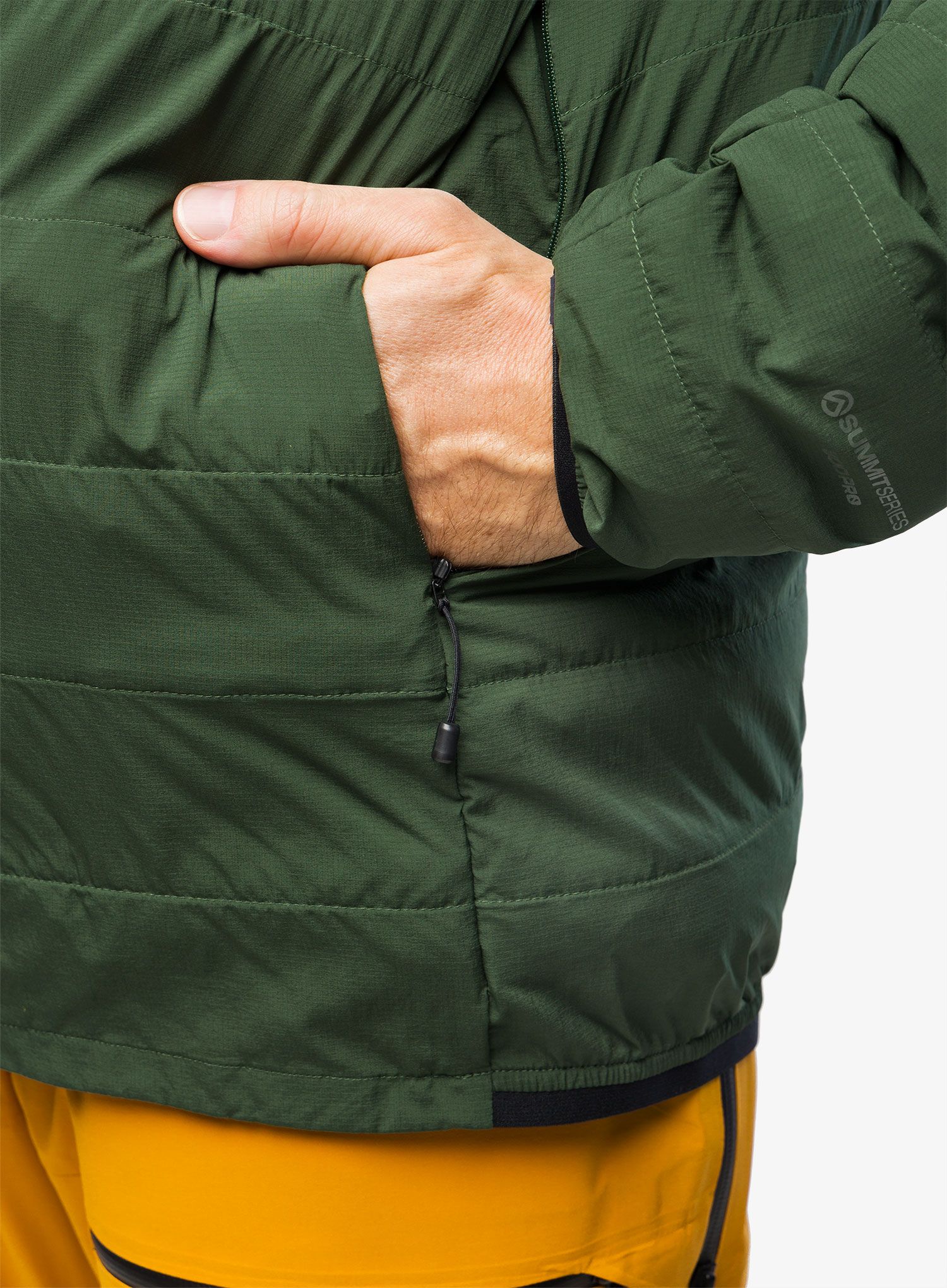Péřová bunda pánská The North Face Summit Breithorn 50/50 Hoodie - pine needle
